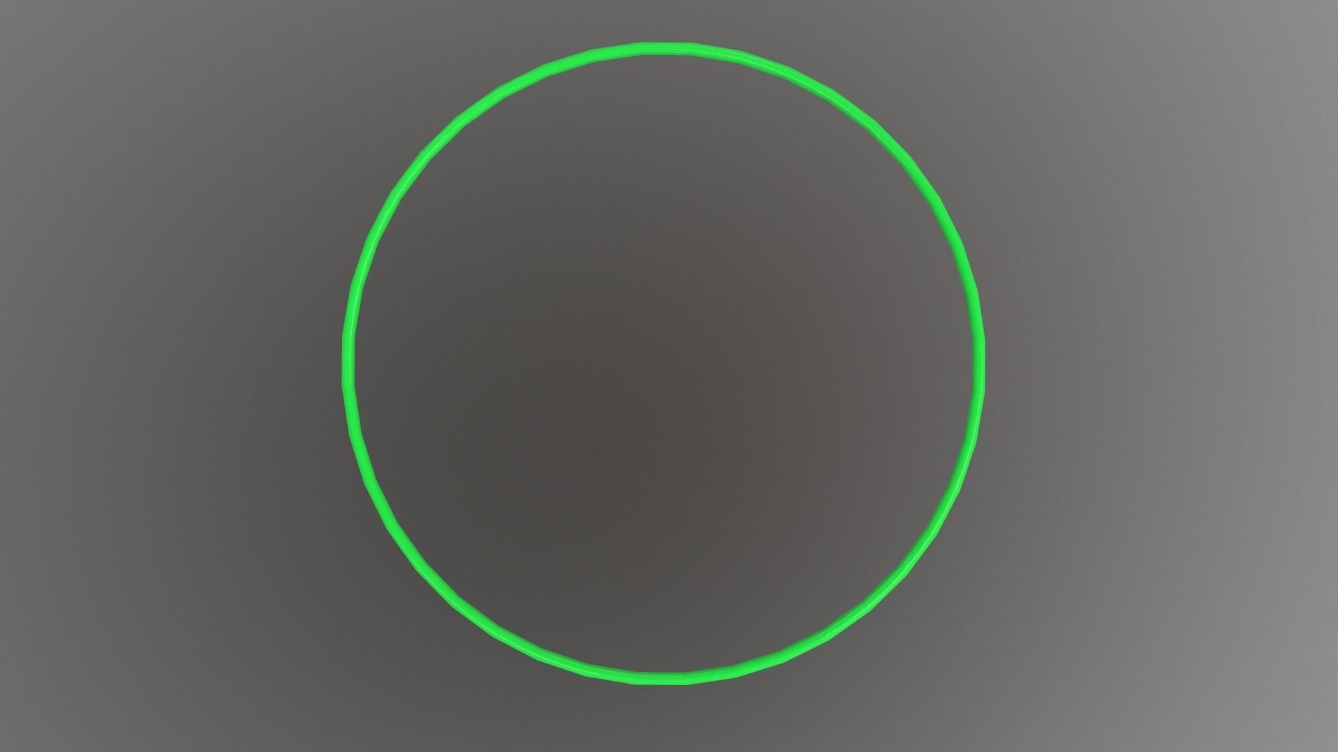 Hulahoop Green Low-poly 3D model_2