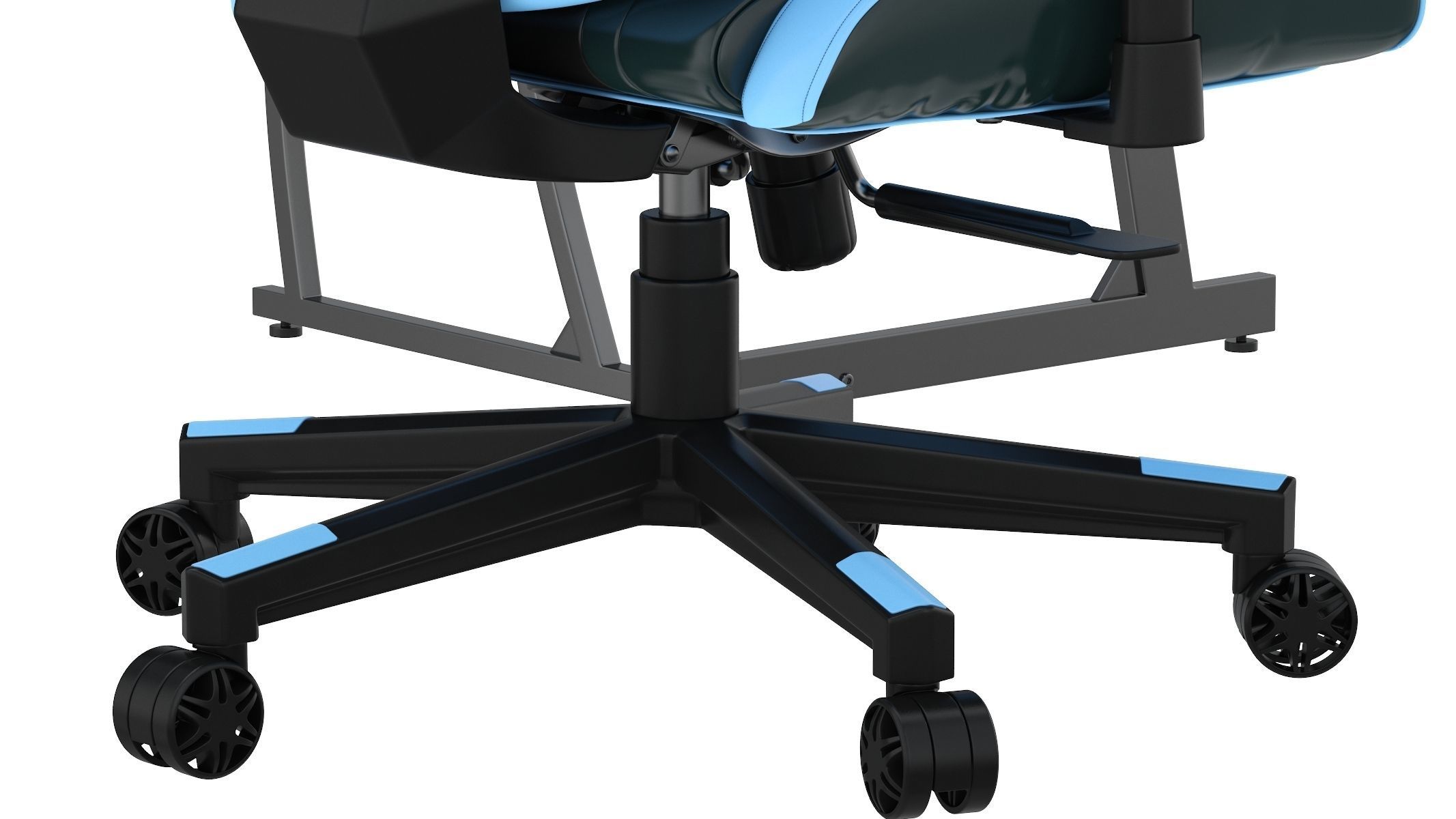 Gaming Set desk with chair and monitor 3D model_13