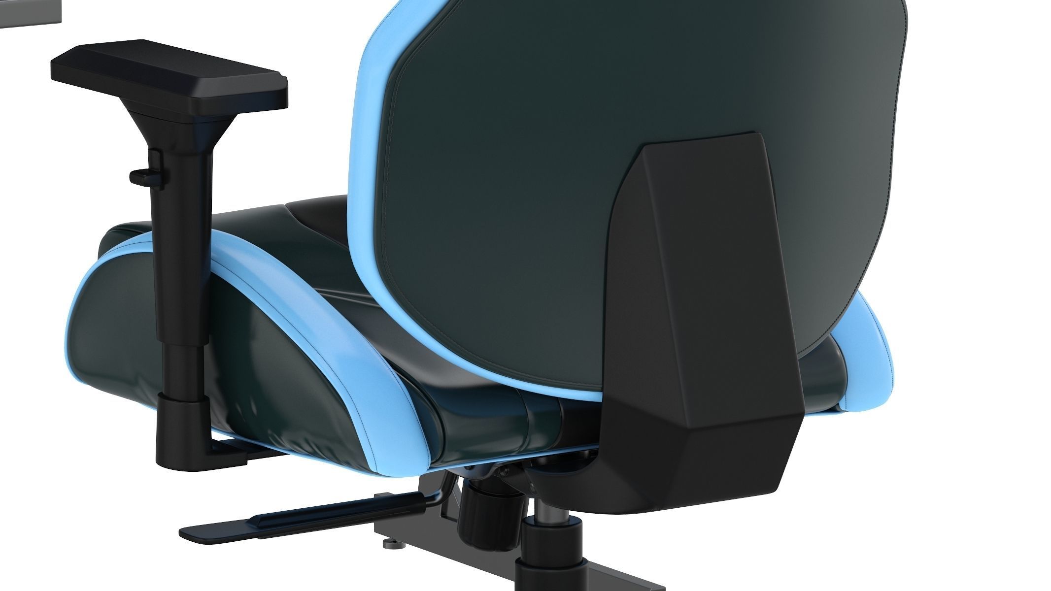 Gaming Set desk with chair and monitor 3D model_16