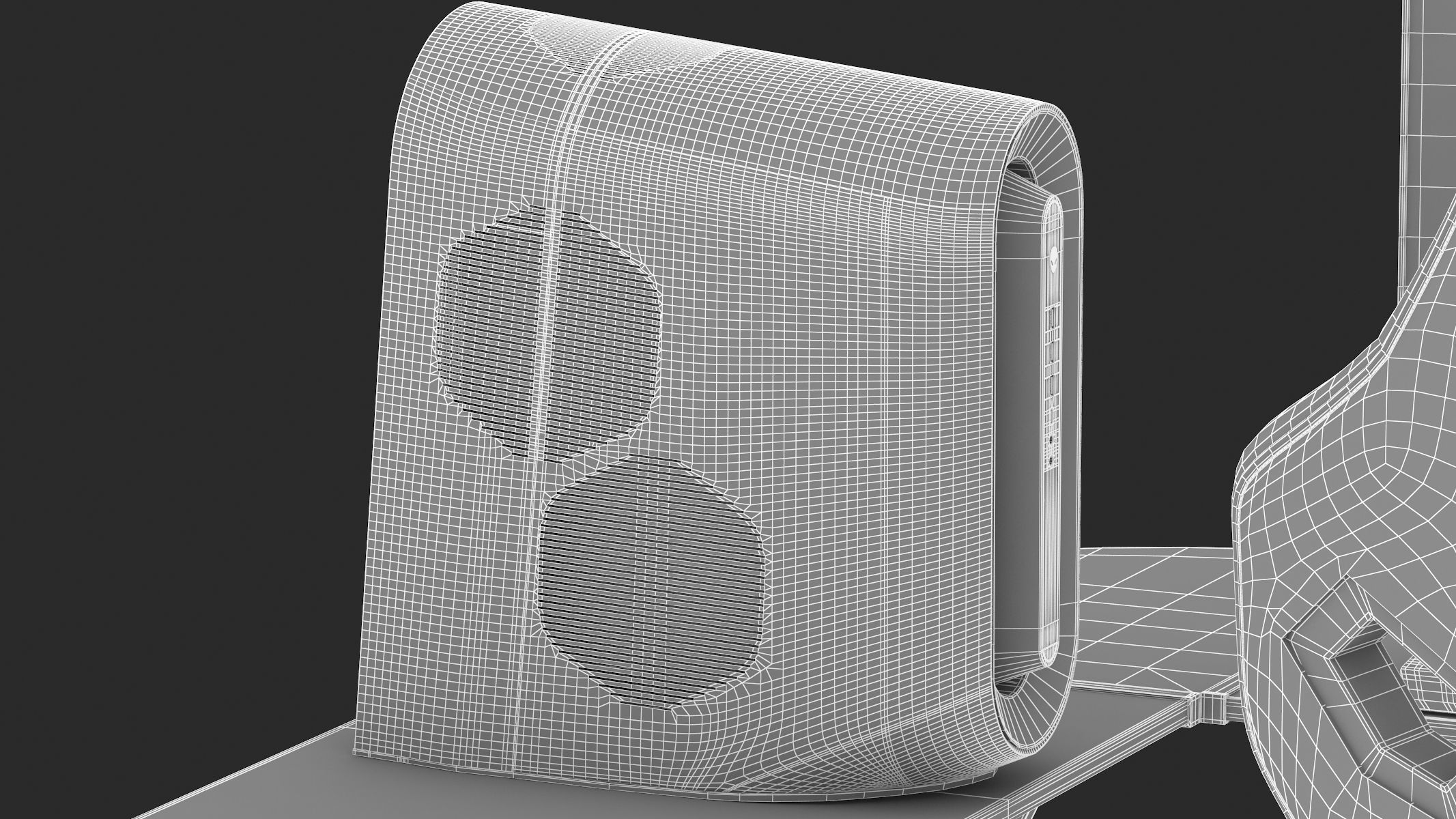 Gaming Set desk with chair and monitor 3D model_34