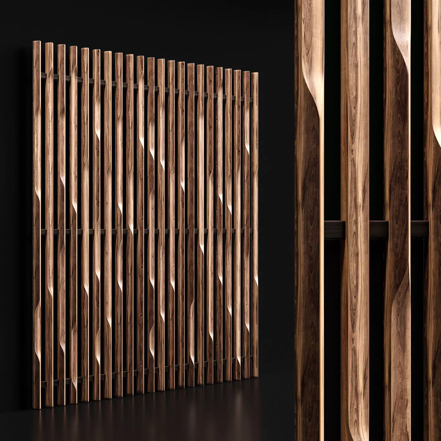 Wooden planks 3 3D model_0