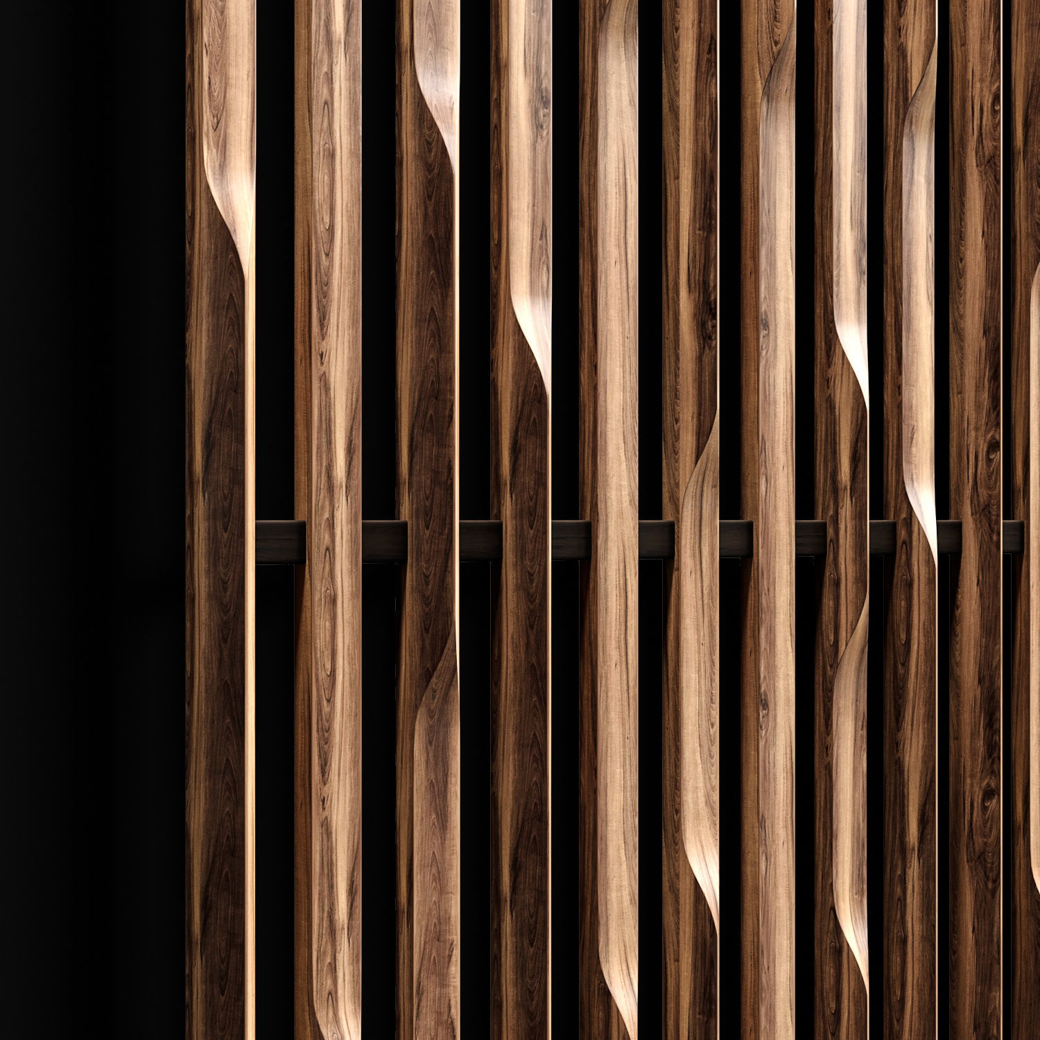 Wooden planks 3 3D model_2