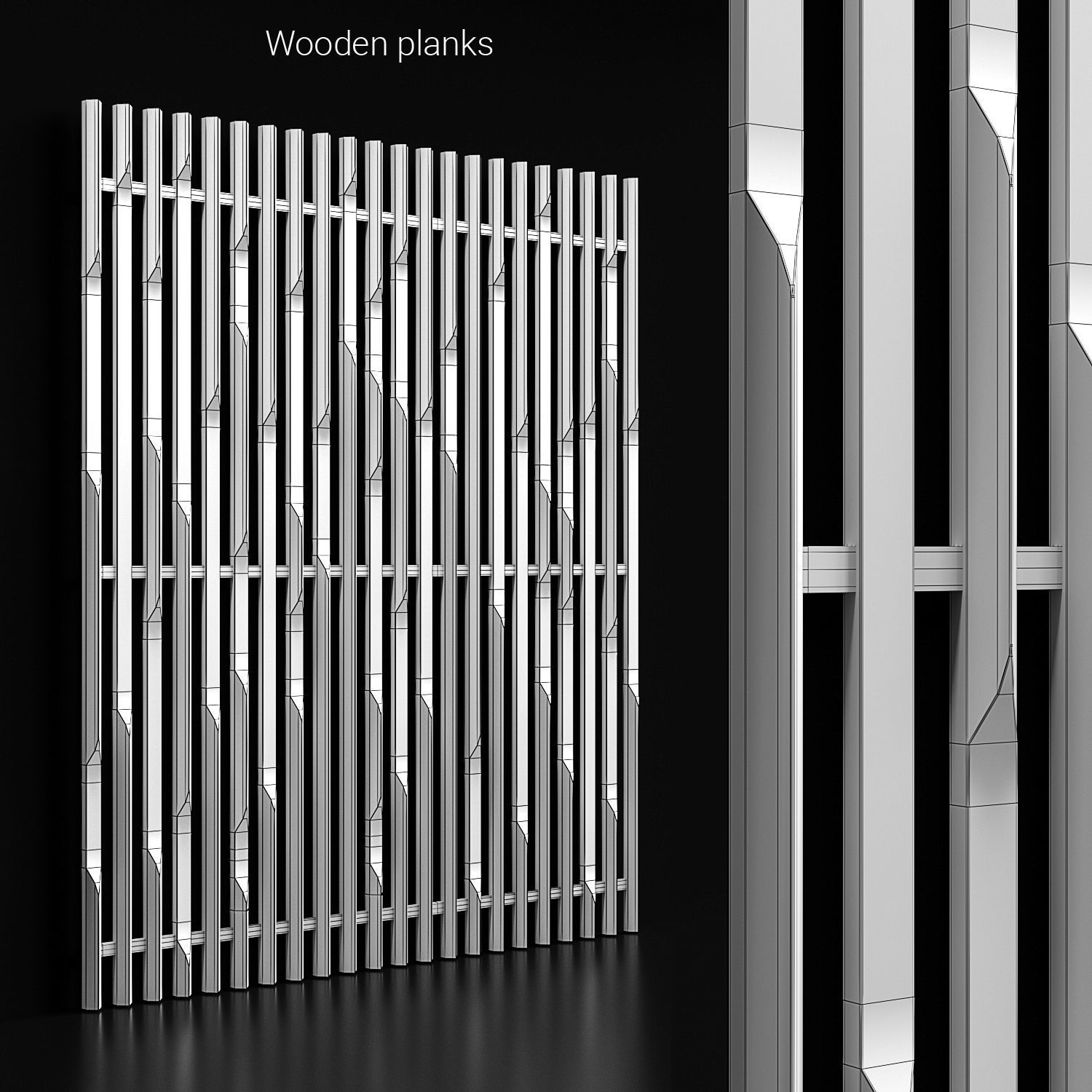 Wooden planks 3 3D model_3