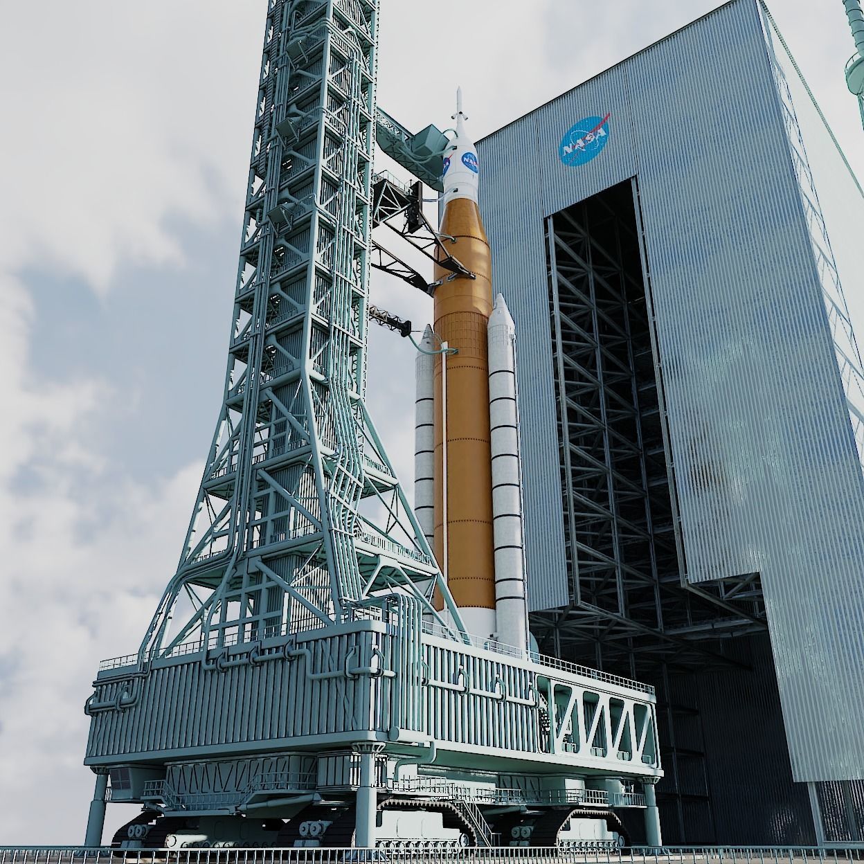 SLS Rocket 3D model_4