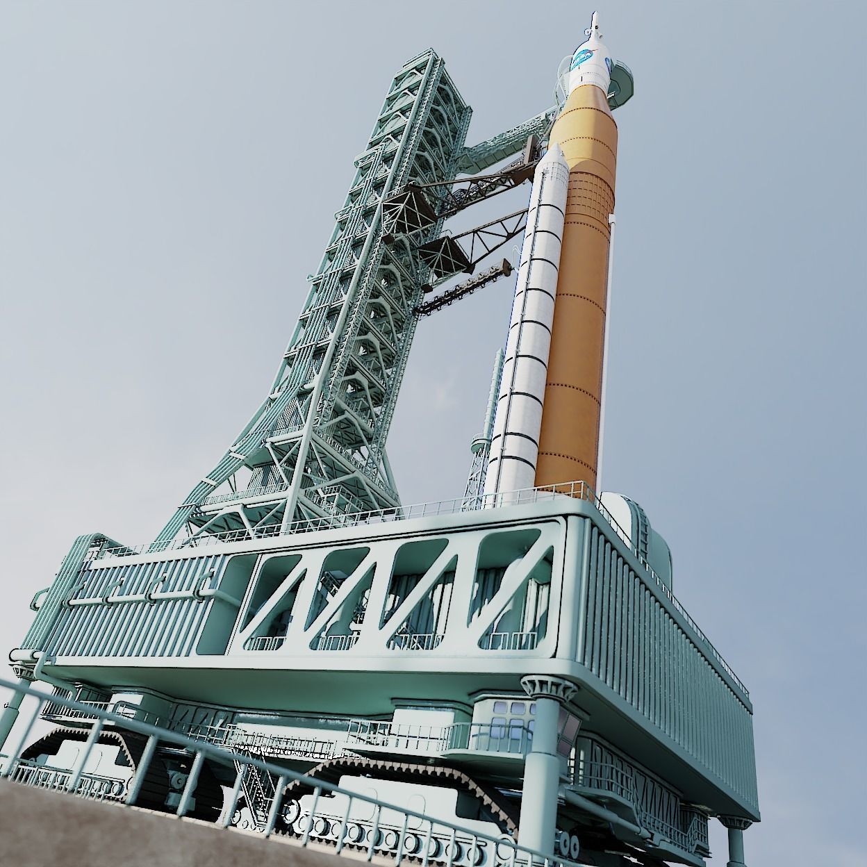 SLS Rocket 3D model_1