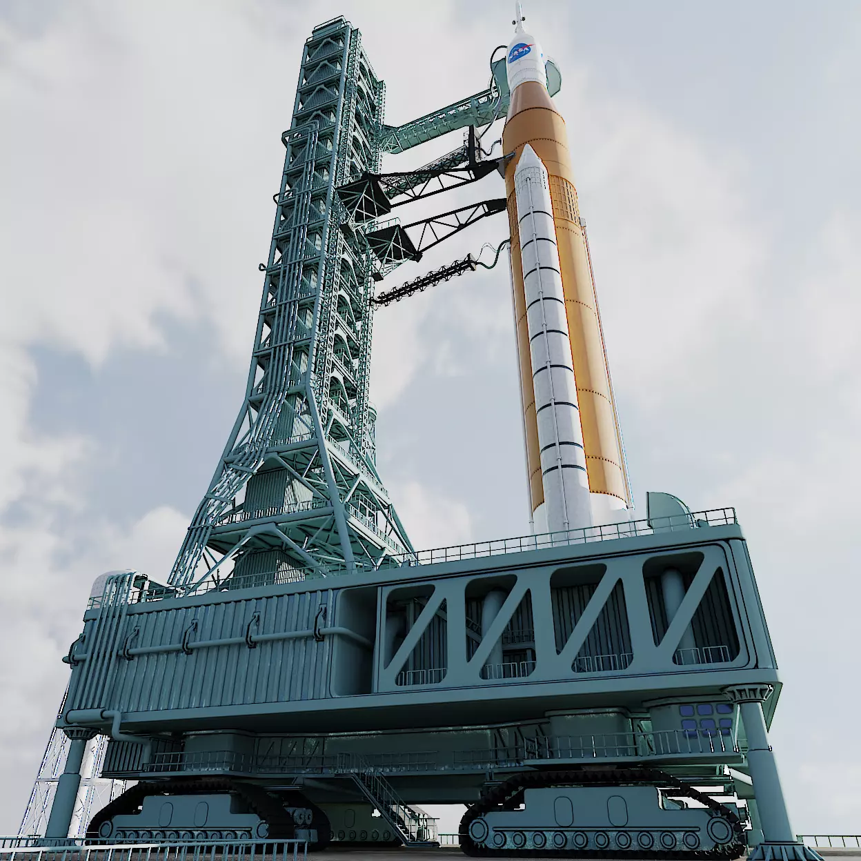SLS Rocket 3D model_0