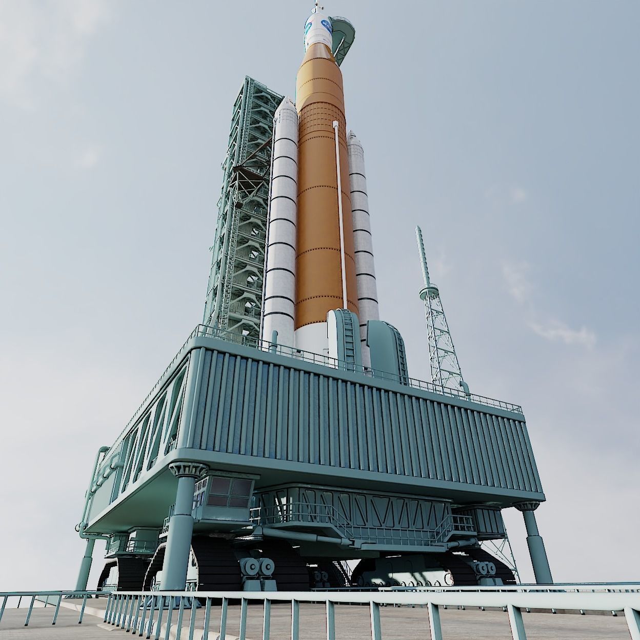 SLS Rocket 3D model_2