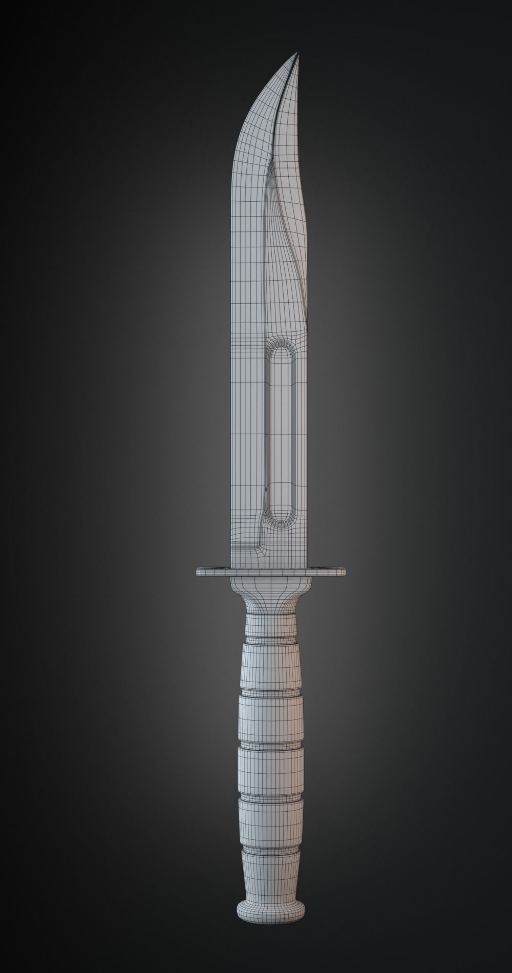 KA-BAR Combat Knife Low-poly 3D model_10