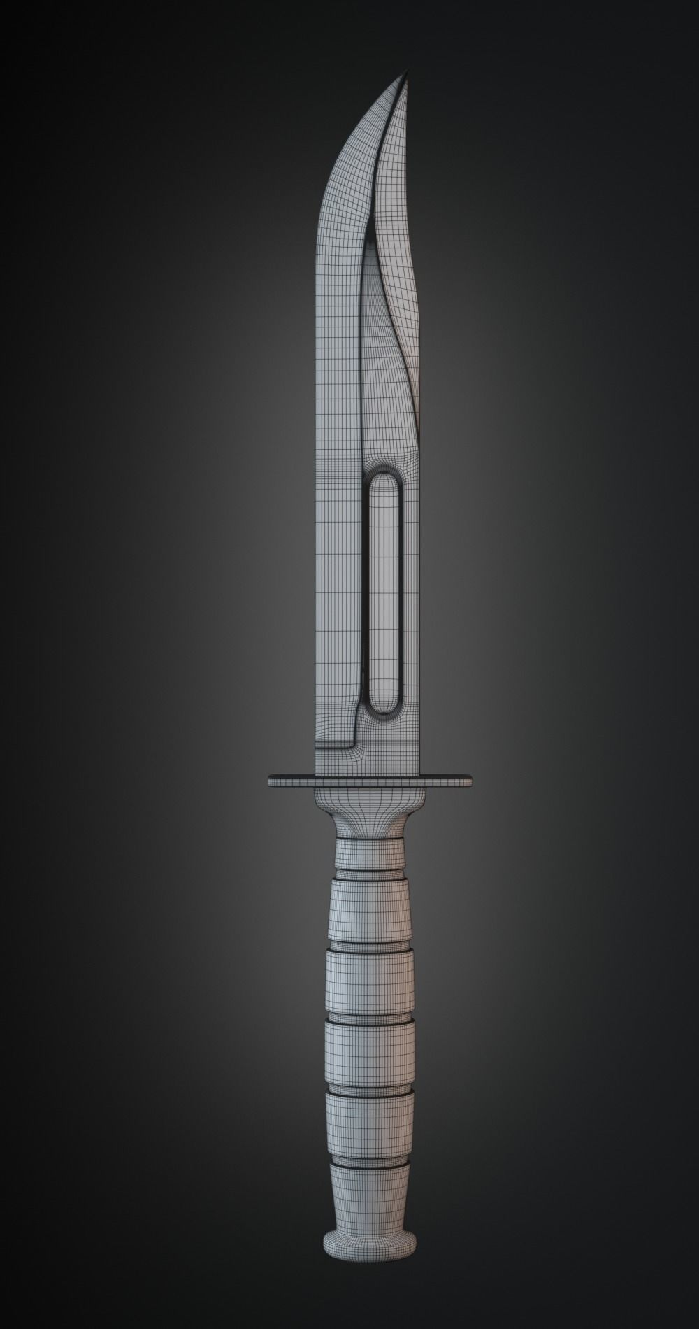 KA-BAR Combat Knife Low-poly 3D model_11