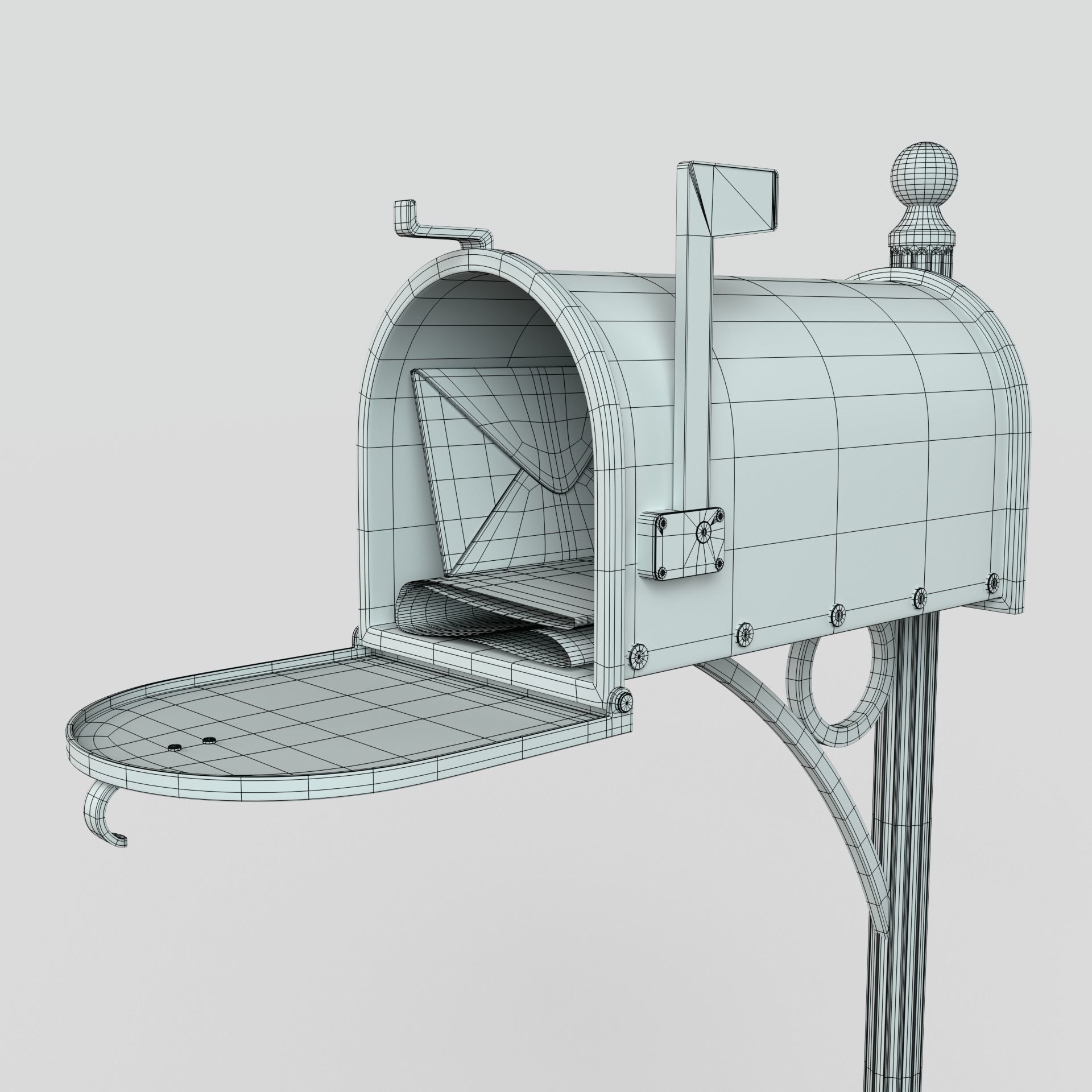 American Mailbox 3D model_12