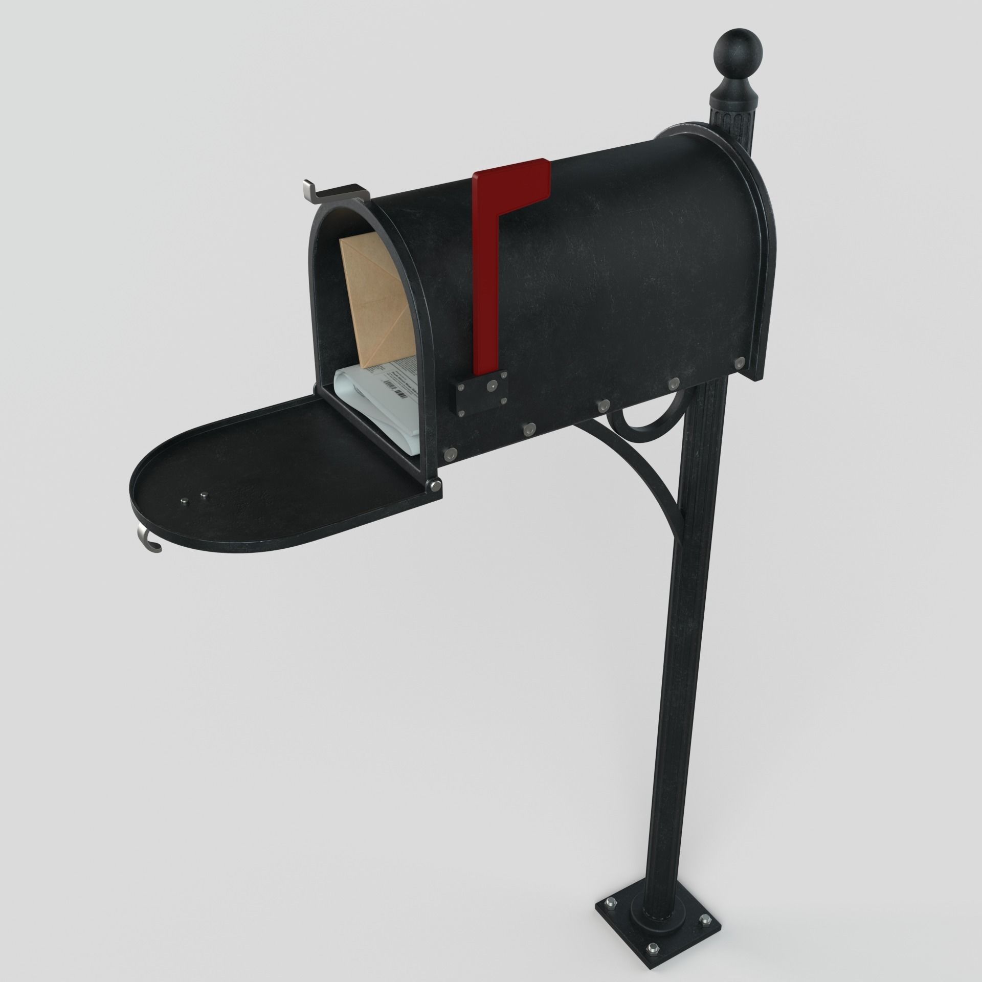 American Mailbox 3D model_4