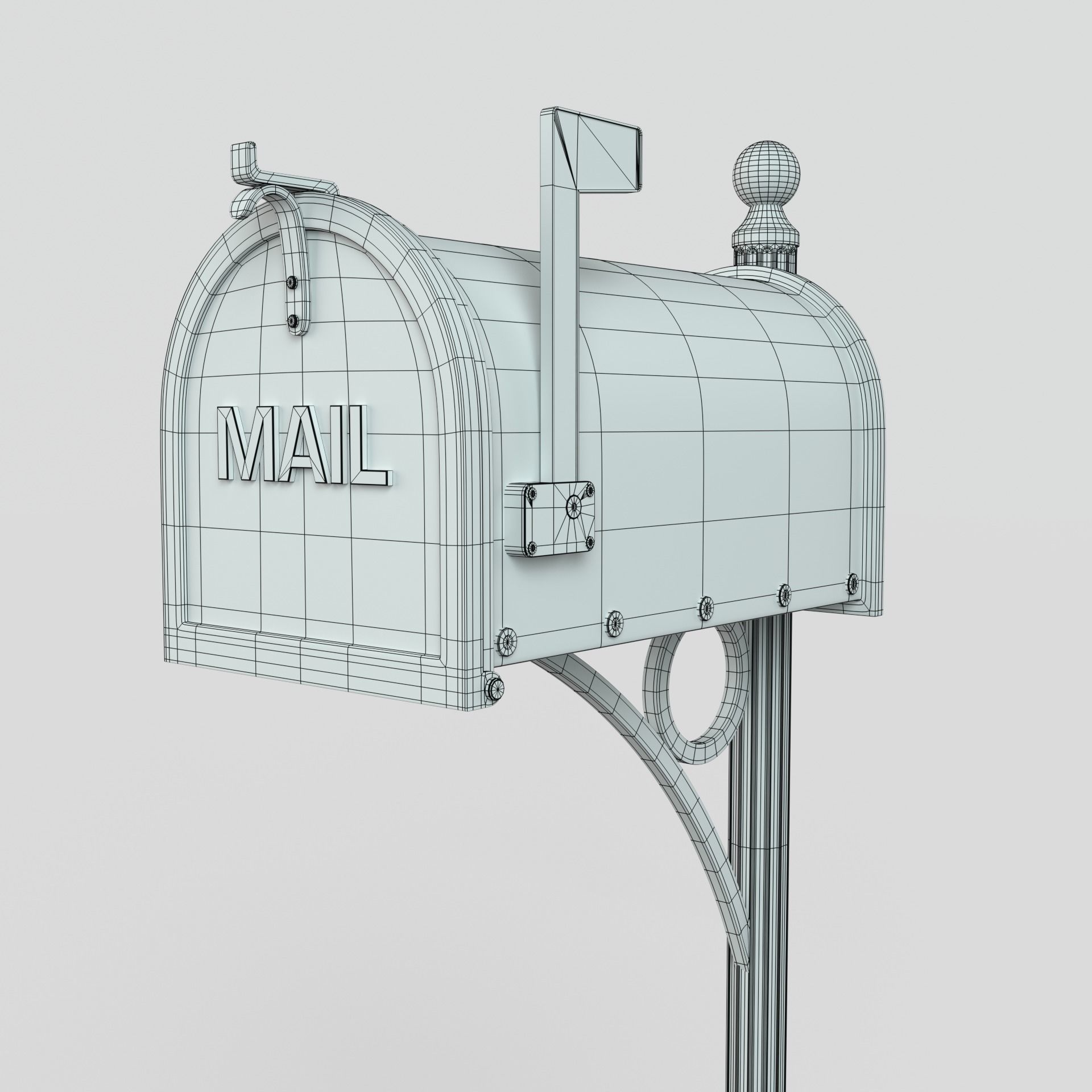 American Mailbox 3D model_14