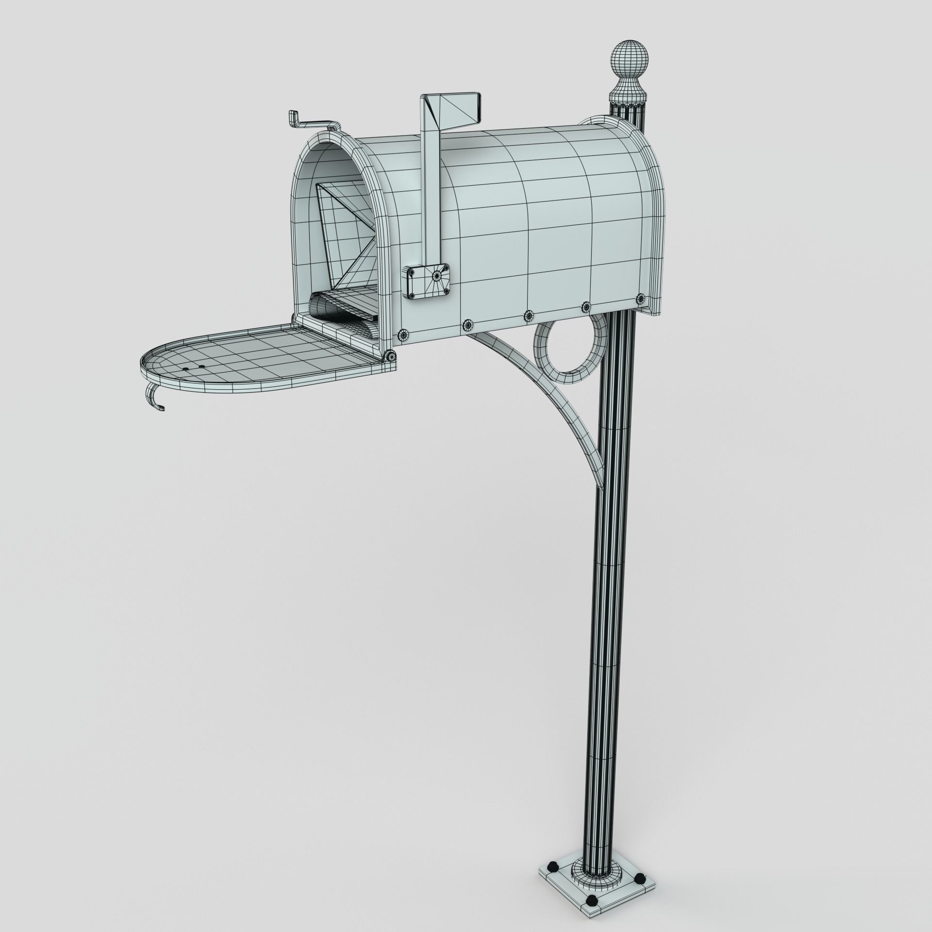 American Mailbox 3D model_11