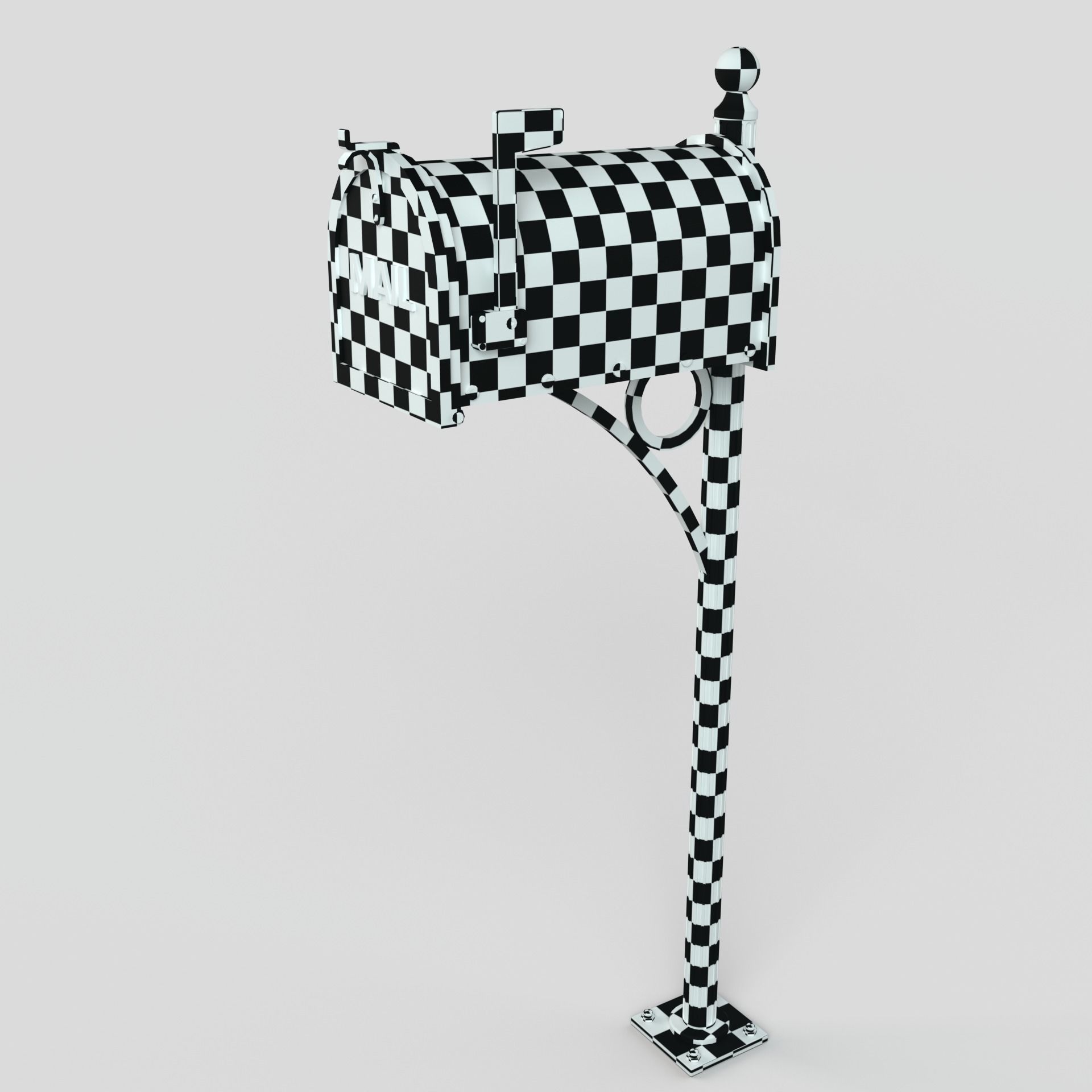 American Mailbox 3D model_16