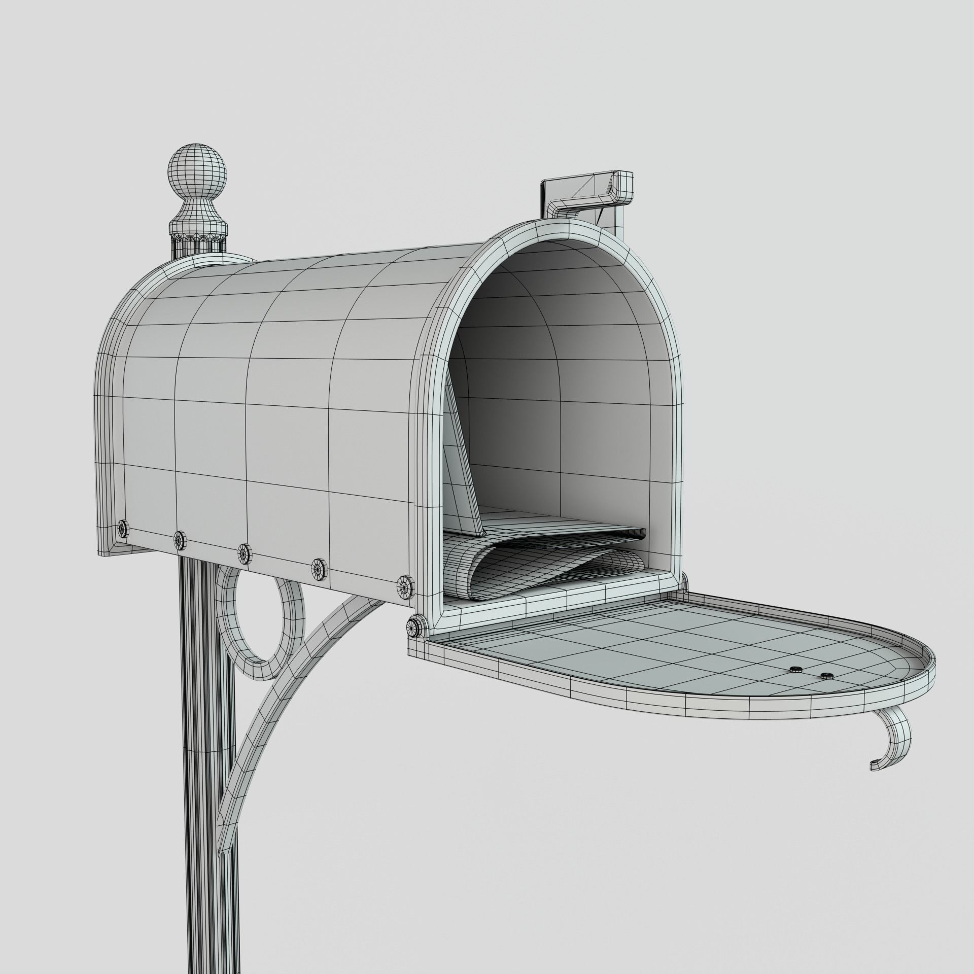 American Mailbox 3D model_13