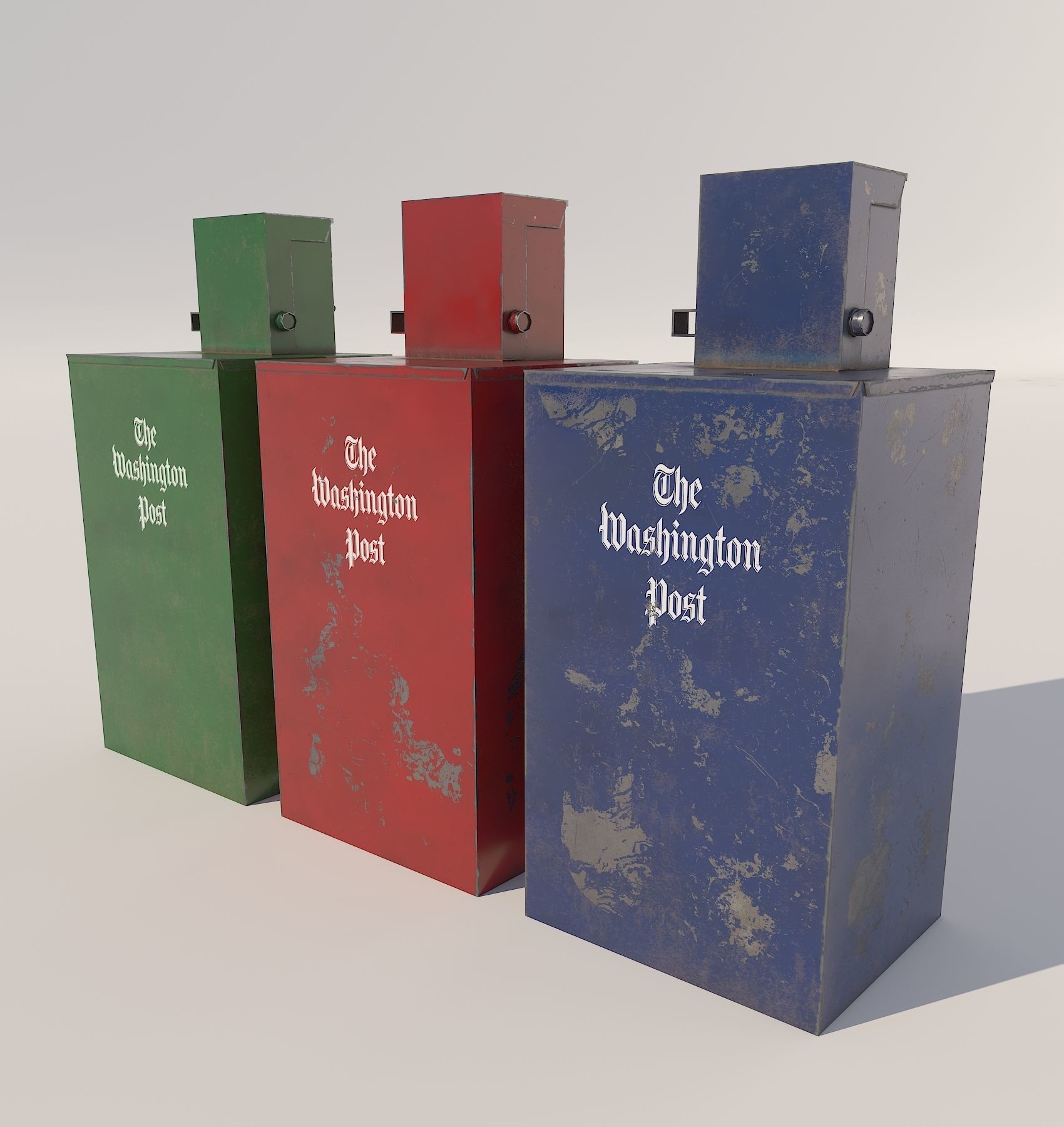 New York City elements Low-poly 3D model_14