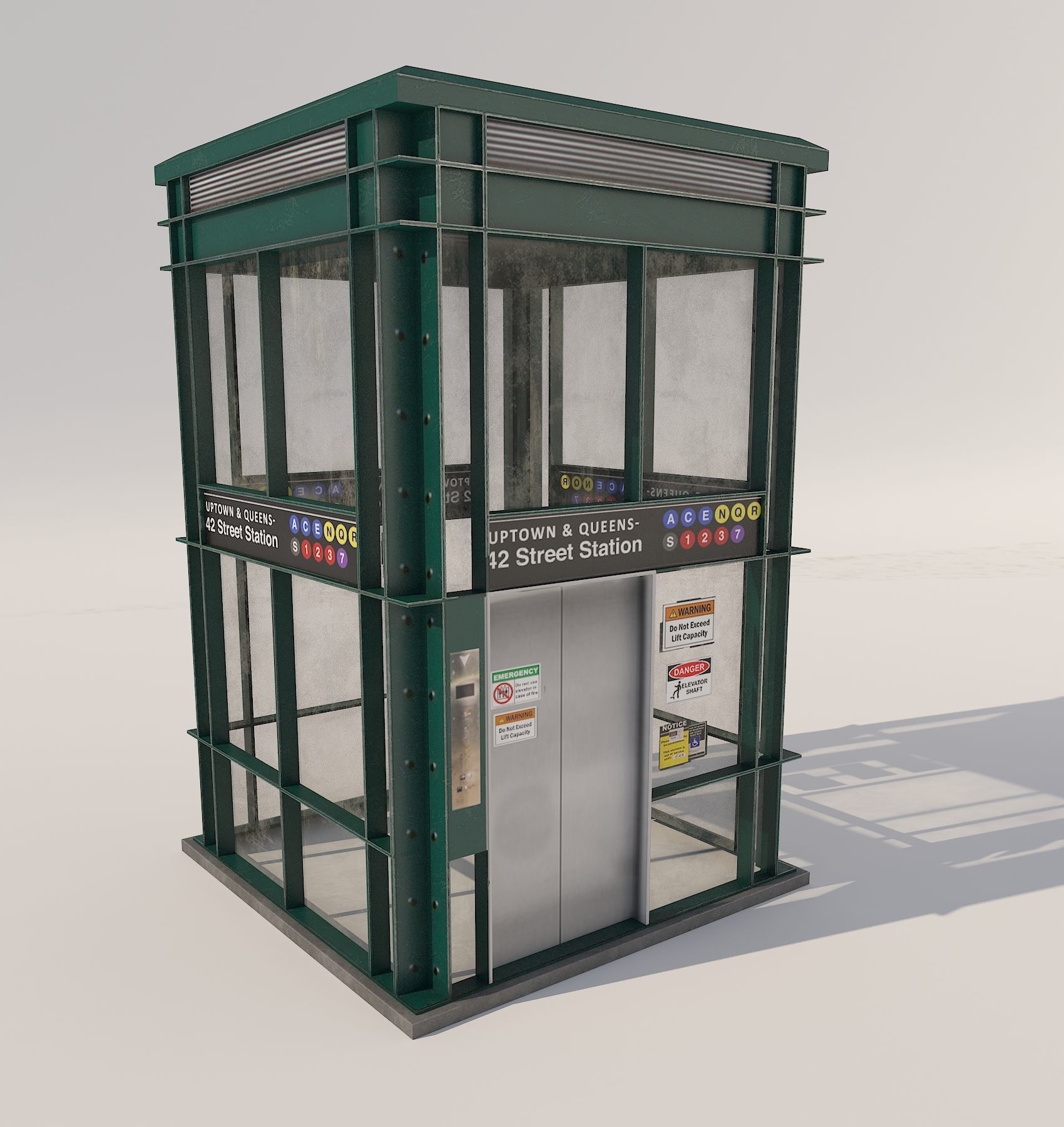 New York City elements Low-poly 3D model_6