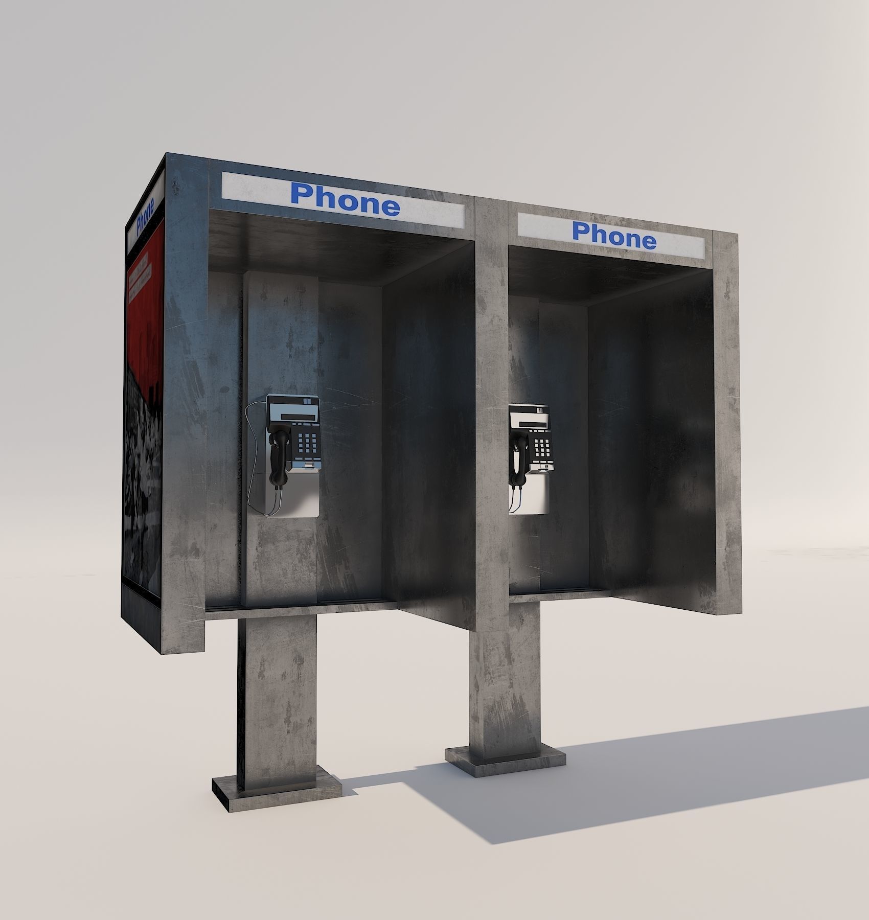 New York City elements Low-poly 3D model_9