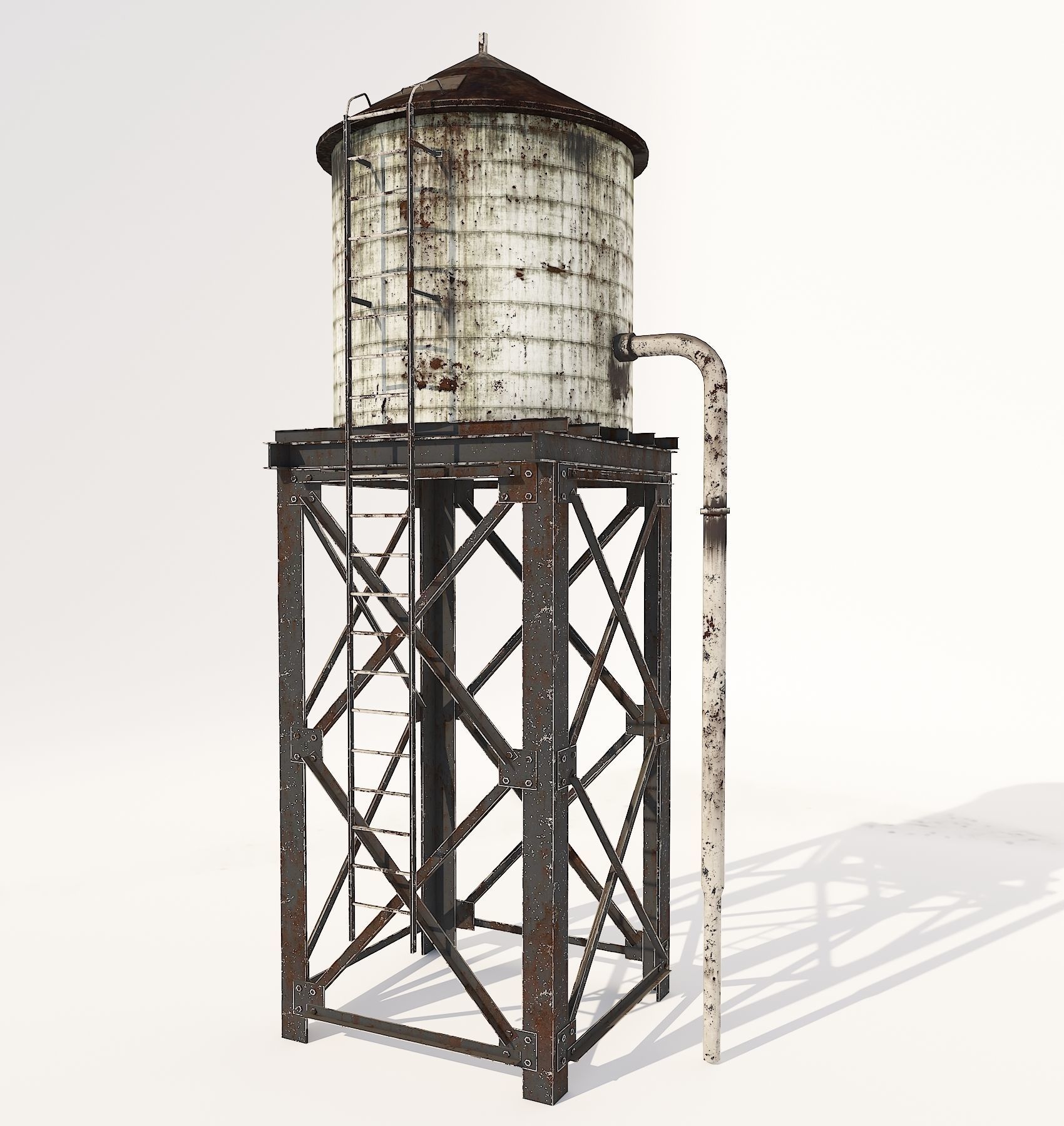 New York City elements Low-poly 3D model_22