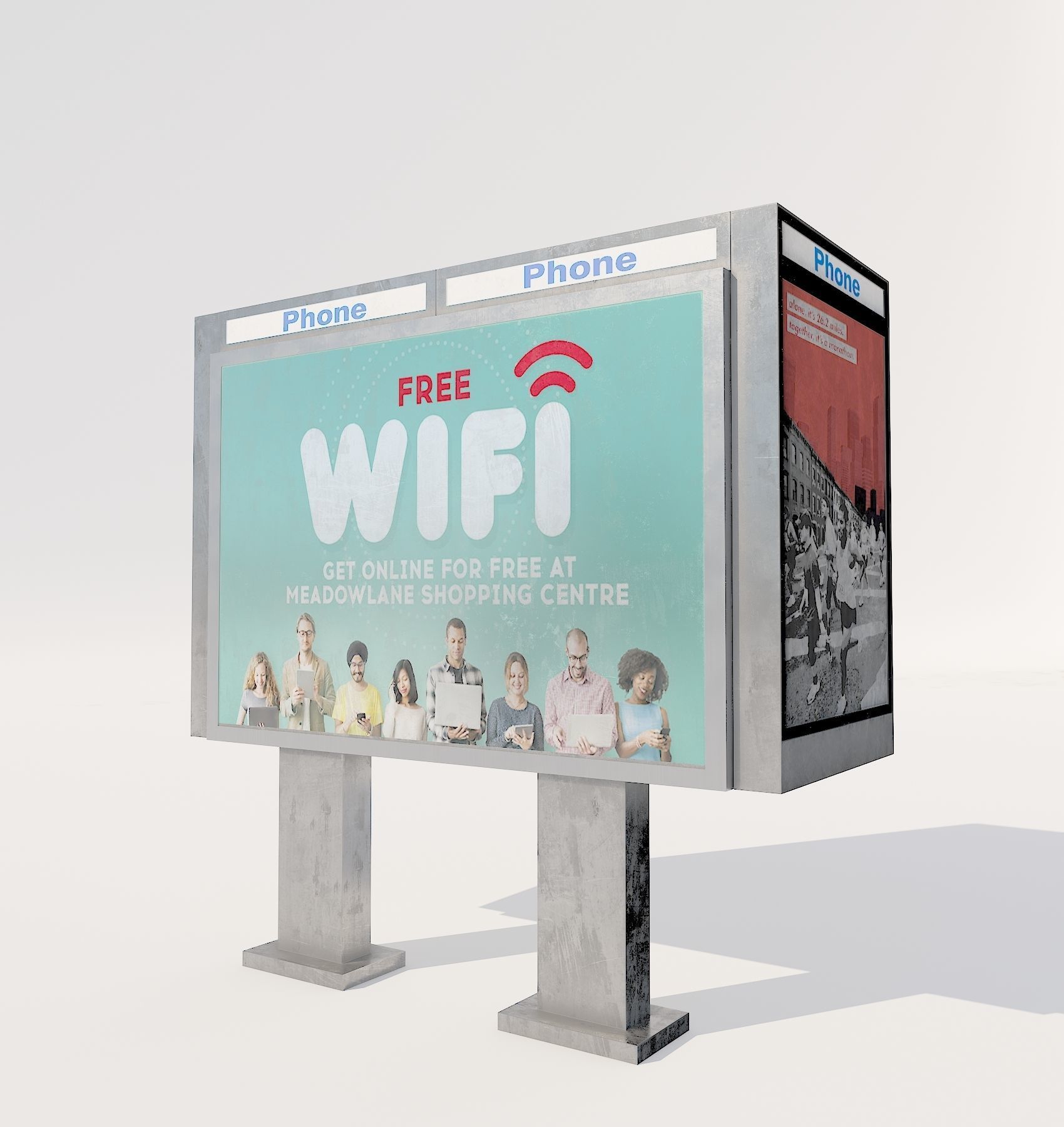 New York City elements Low-poly 3D model_10