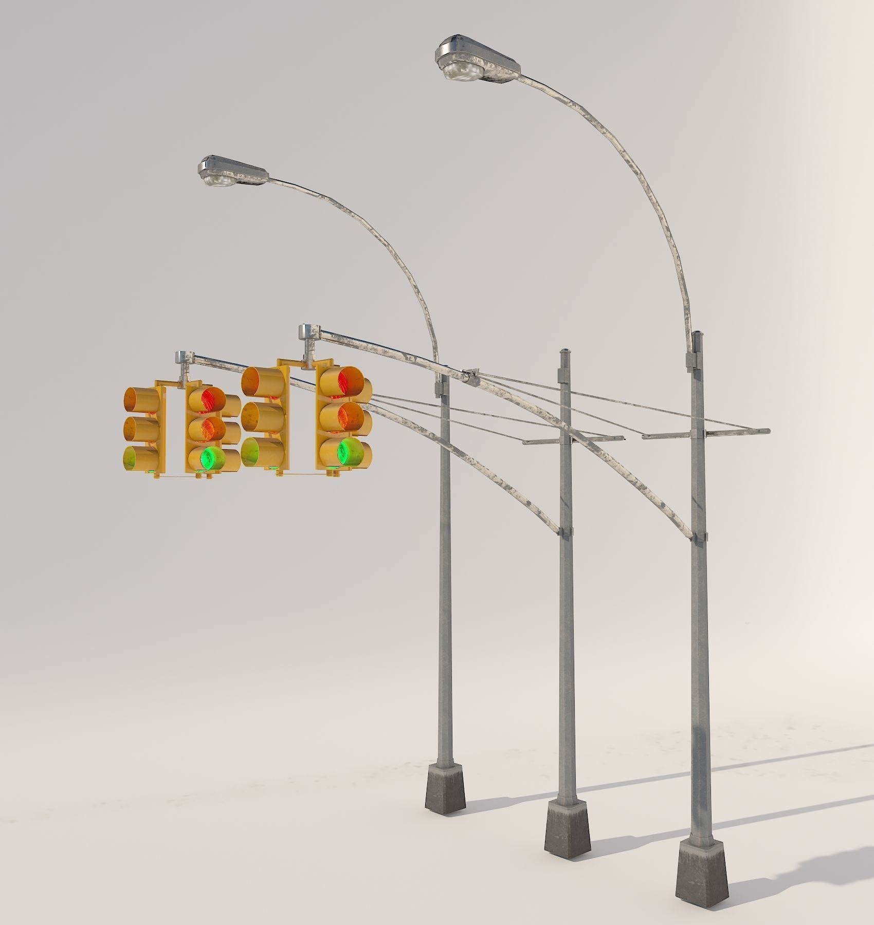 New York City elements Low-poly 3D model_11