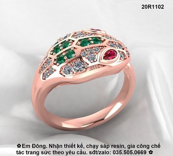 Snake Ring 3D print model