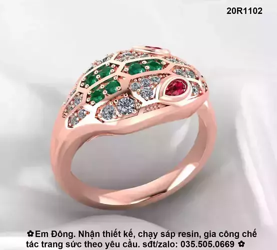 Snake Ring 3D print model