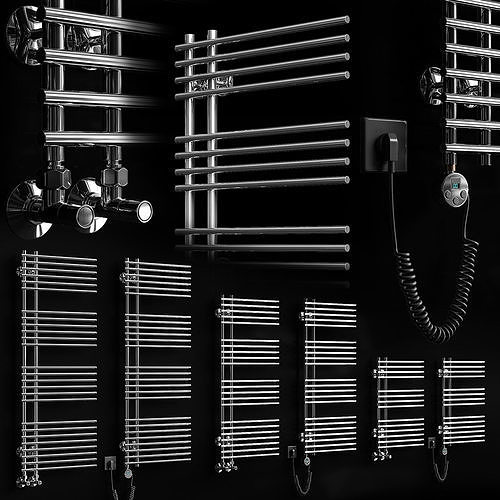 Heated towel rails Terminus Astra 3D model