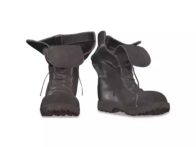 Loose Flapped Neck Combat Boots