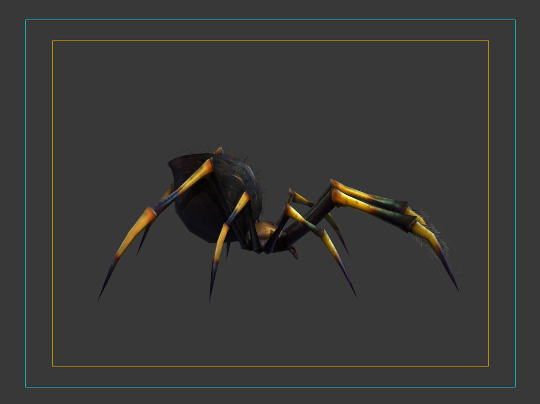 animated spider Low-poly 3D model_10
