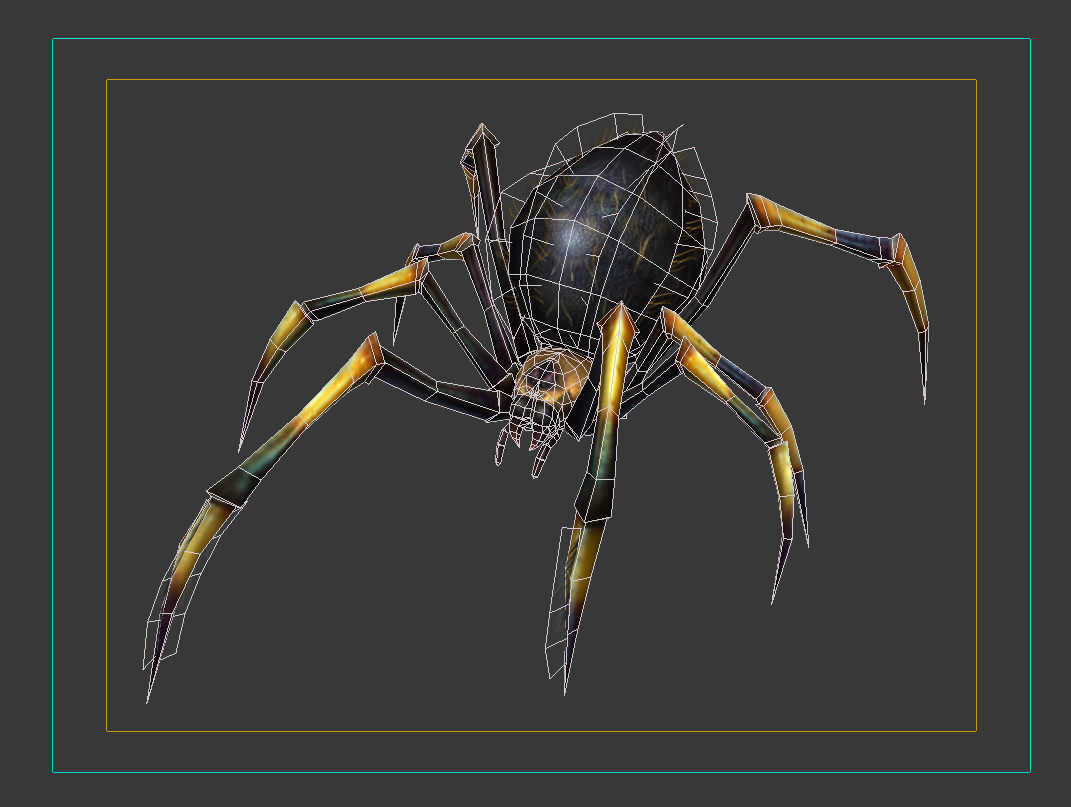 animated spider Low-poly 3D model_7