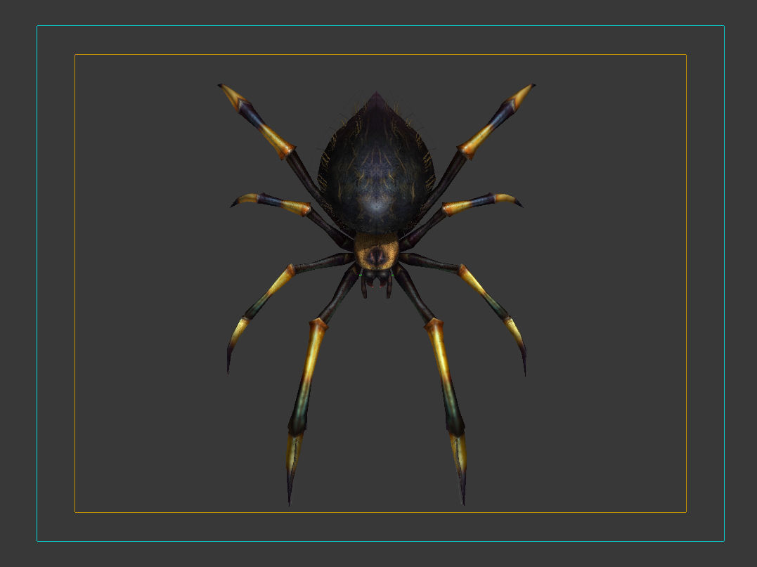 animated spider Low-poly 3D model_9