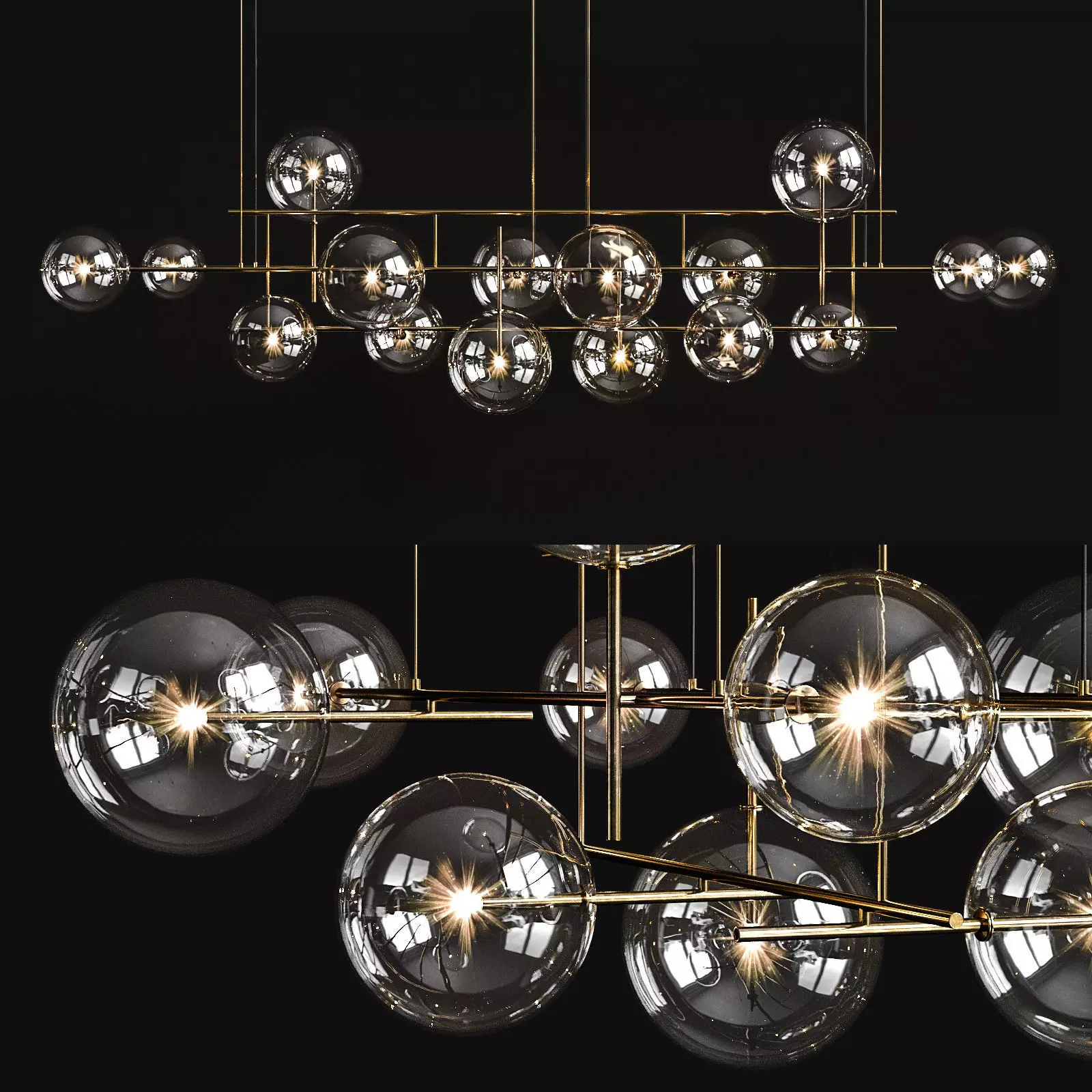 Chandelier Gallotti and Radice Bolle horizontal big 3D model_0