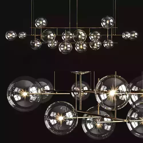 Chandelier Gallotti and Radice Bolle horizontal big 3D model