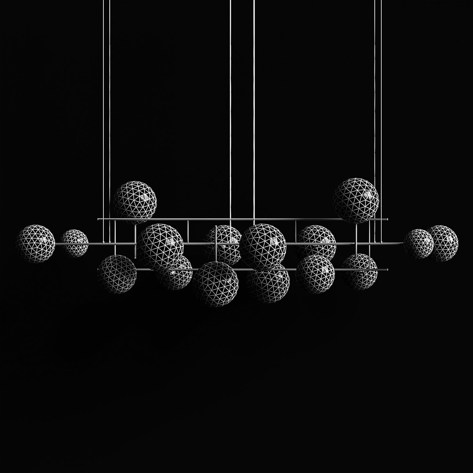 Chandelier Gallotti and Radice Bolle horizontal big 3D model_3