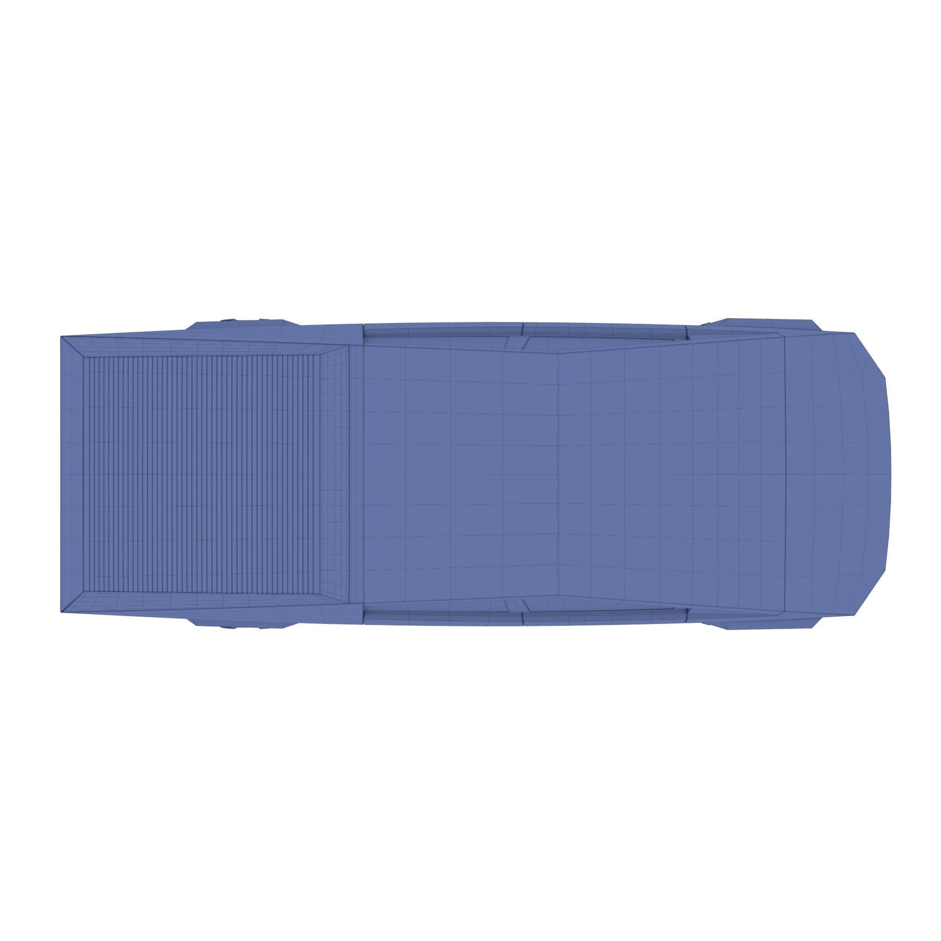 Tesla Cybertruck with chassis Blue 3D model_81