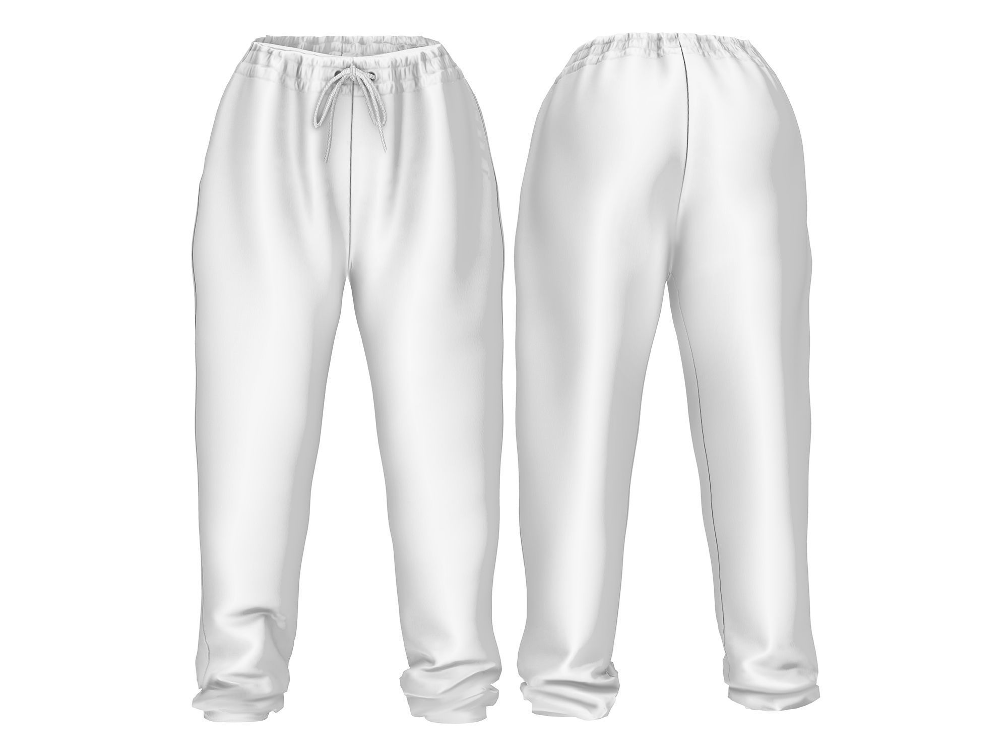 Female Hiphop Basketball Style Outfit Top Pants Shoes Low-poly 3D model_9