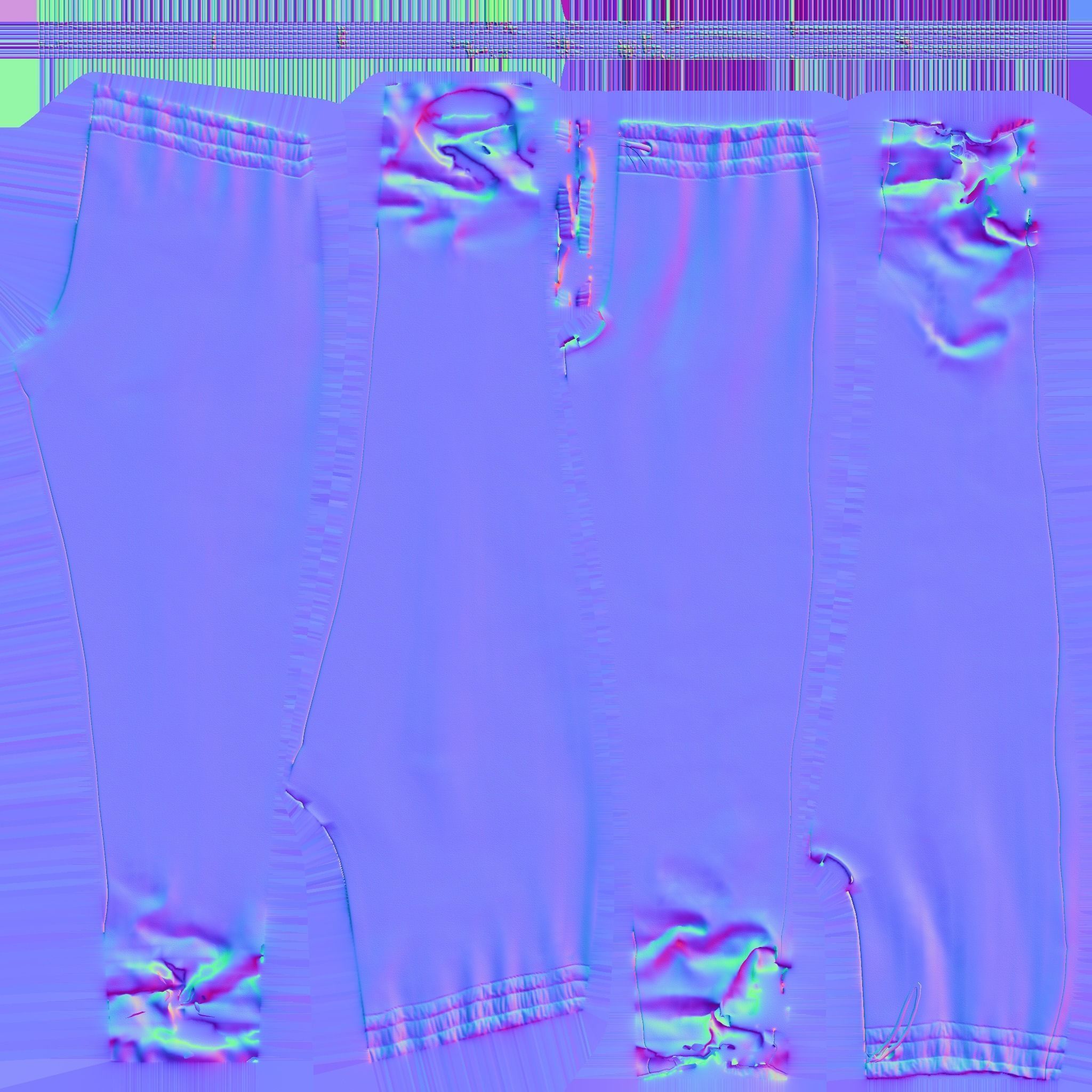 Female Hiphop Basketball Style Outfit Top Pants Shoes Low-poly 3D model_15