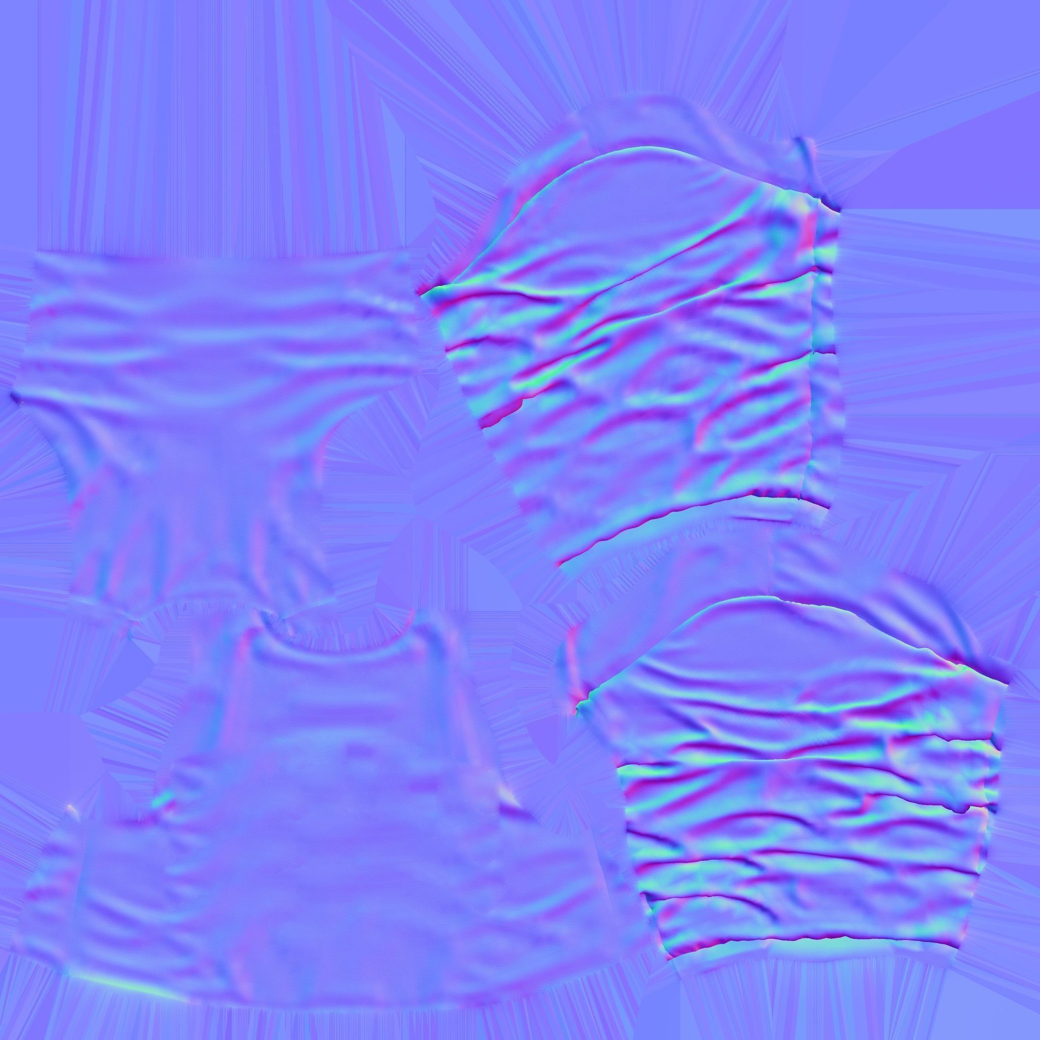 Female Hiphop Basketball Style Outfit Top Pants Shoes Low-poly 3D model_14