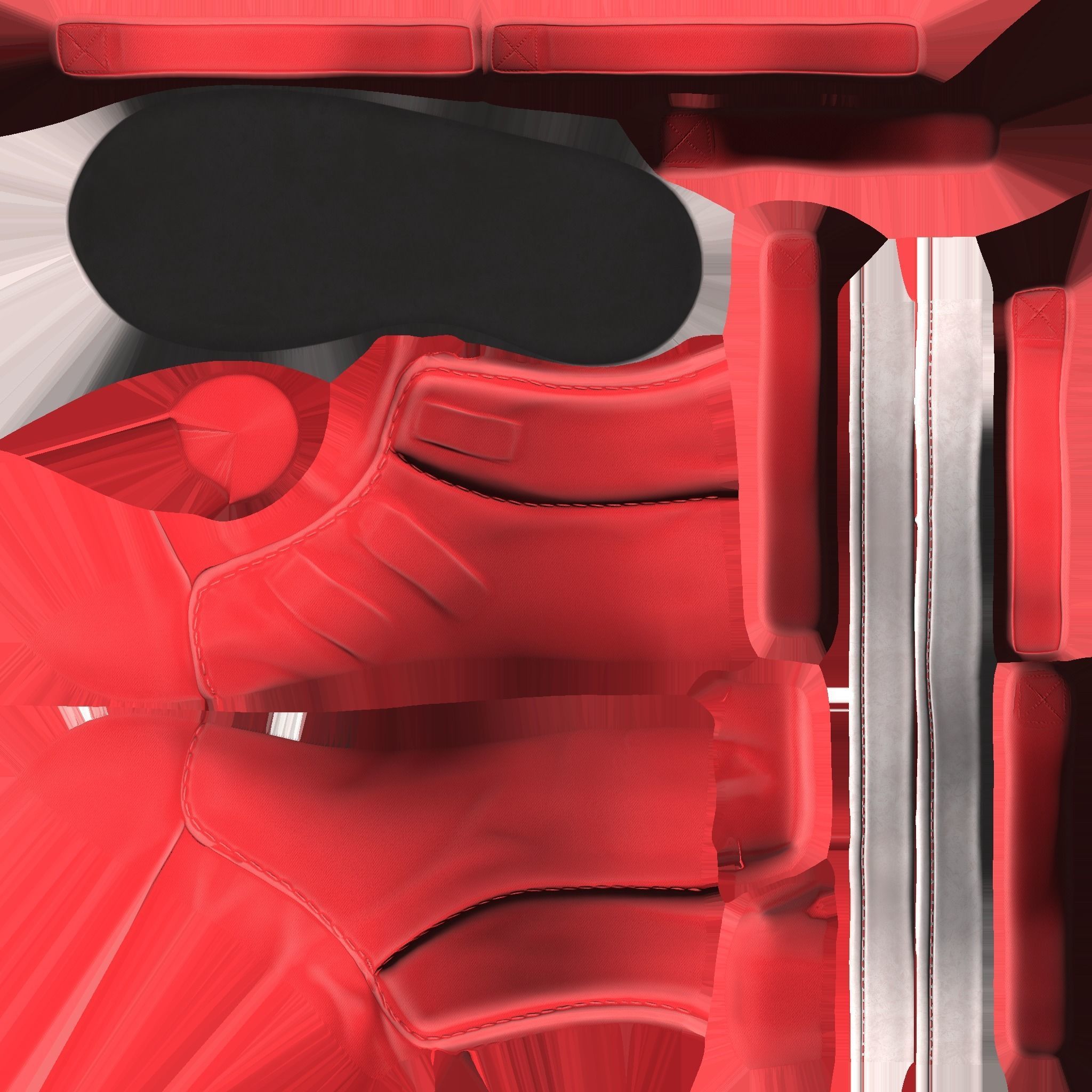 Female Hiphop Basketball Style Outfit Top Pants Shoes Low-poly 3D model_12