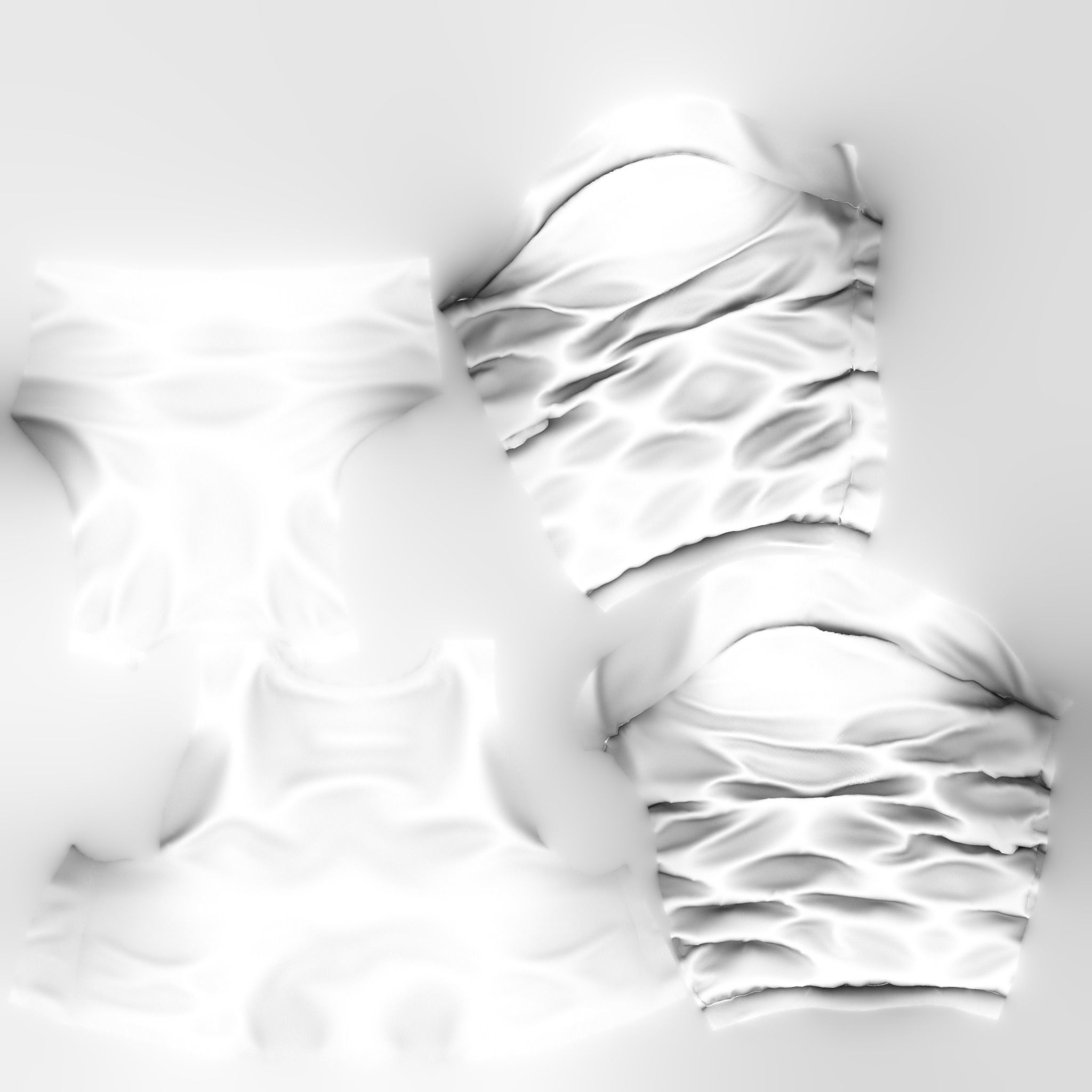 Female Hiphop Basketball Style Outfit Top Pants Shoes Low-poly 3D model_22