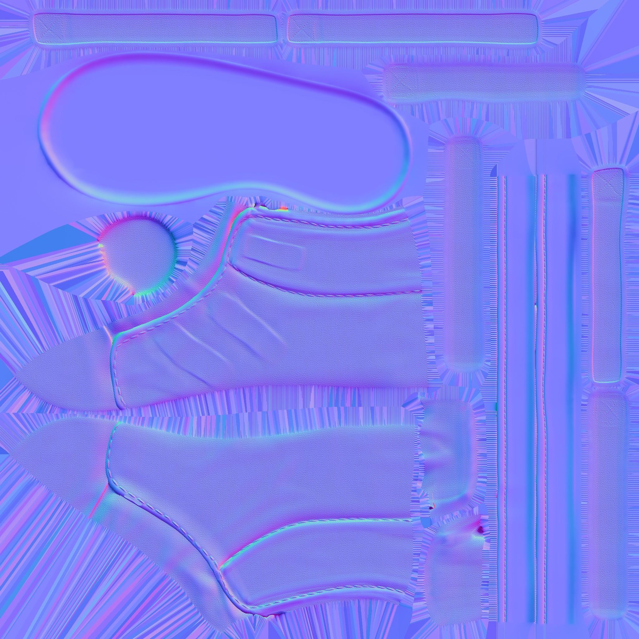 Female Hiphop Basketball Style Outfit Top Pants Shoes Low-poly 3D model_16