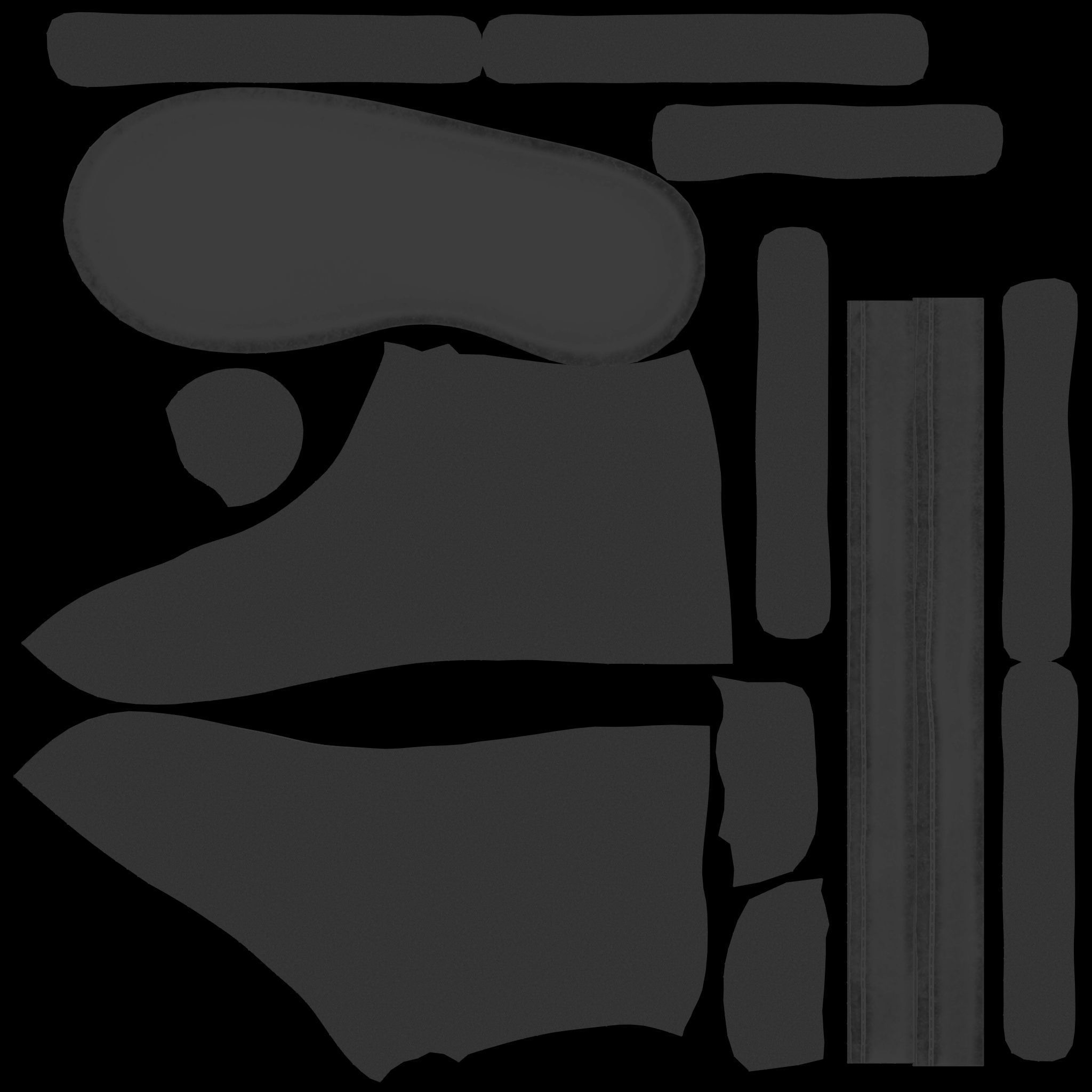 Female Hiphop Basketball Style Outfit Top Pants Shoes Low-poly 3D model_18