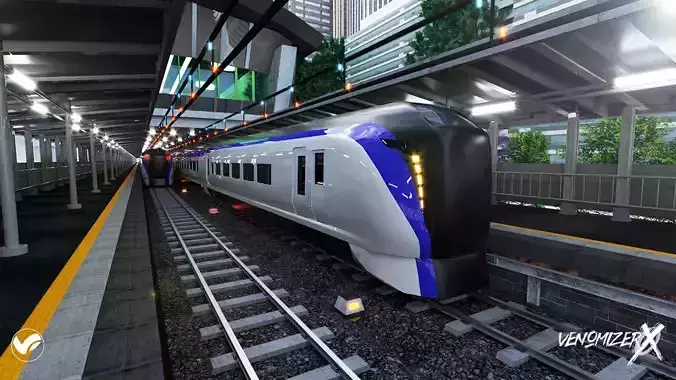 JR E353  New Azusa 3D Model Scene