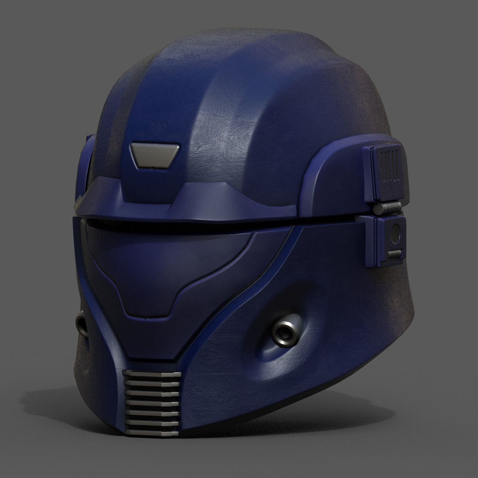 Helmet scifi space protection futuristic technology  Low-poly 3D model_3