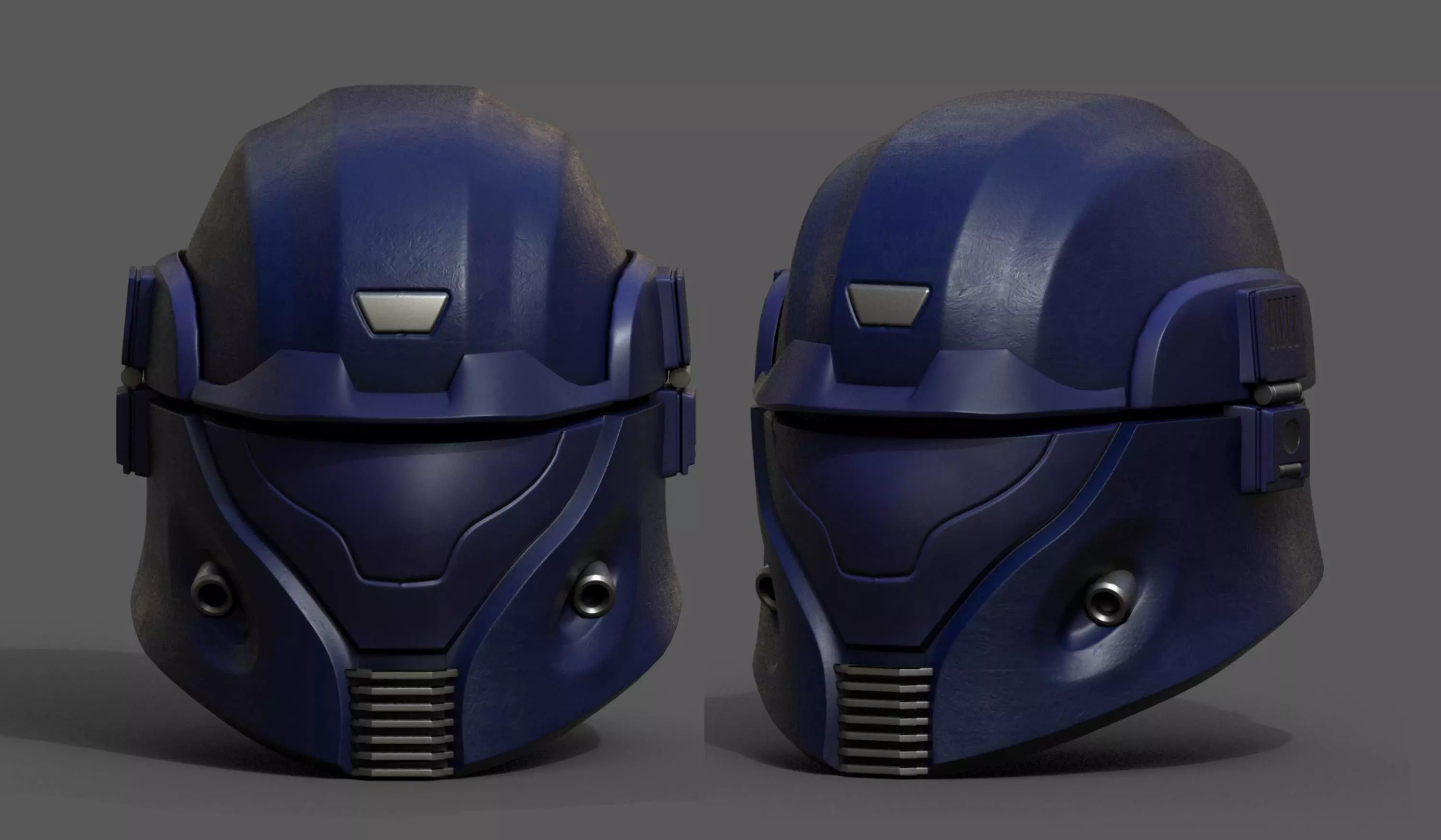 Helmet scifi space protection futuristic technology  Low-poly 3D model_0