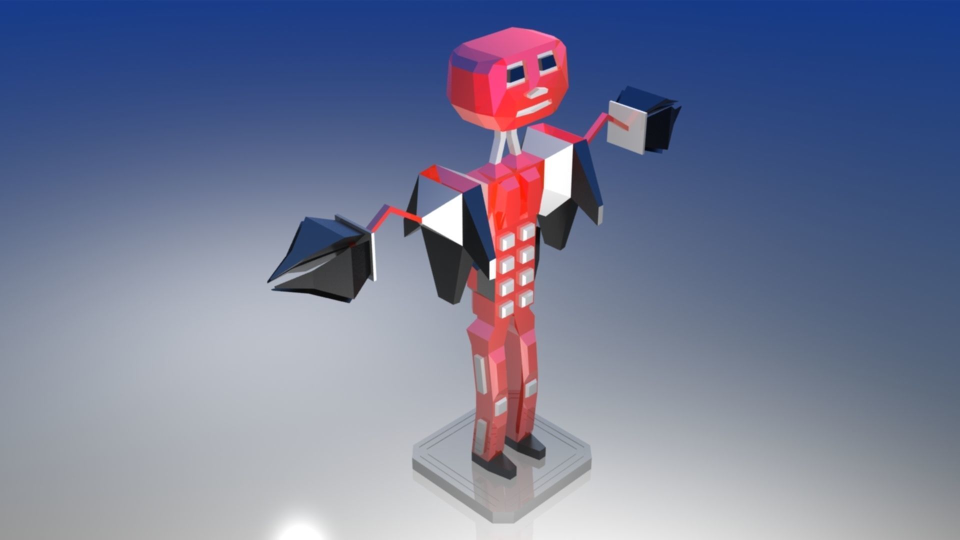 Boxy Robot 3D print model_1