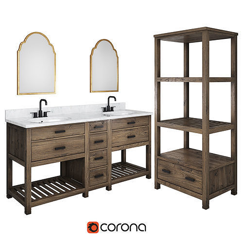 Sagehill Designs Blake Vanity Set 3D model