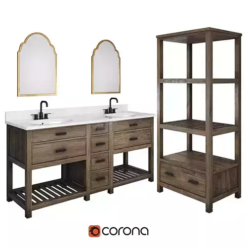 Sagehill Designs Blake Vanity Set 3D model