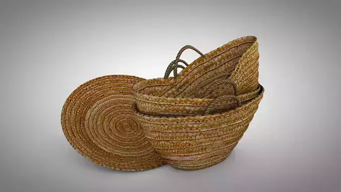 Old Palm Leaf Basket
